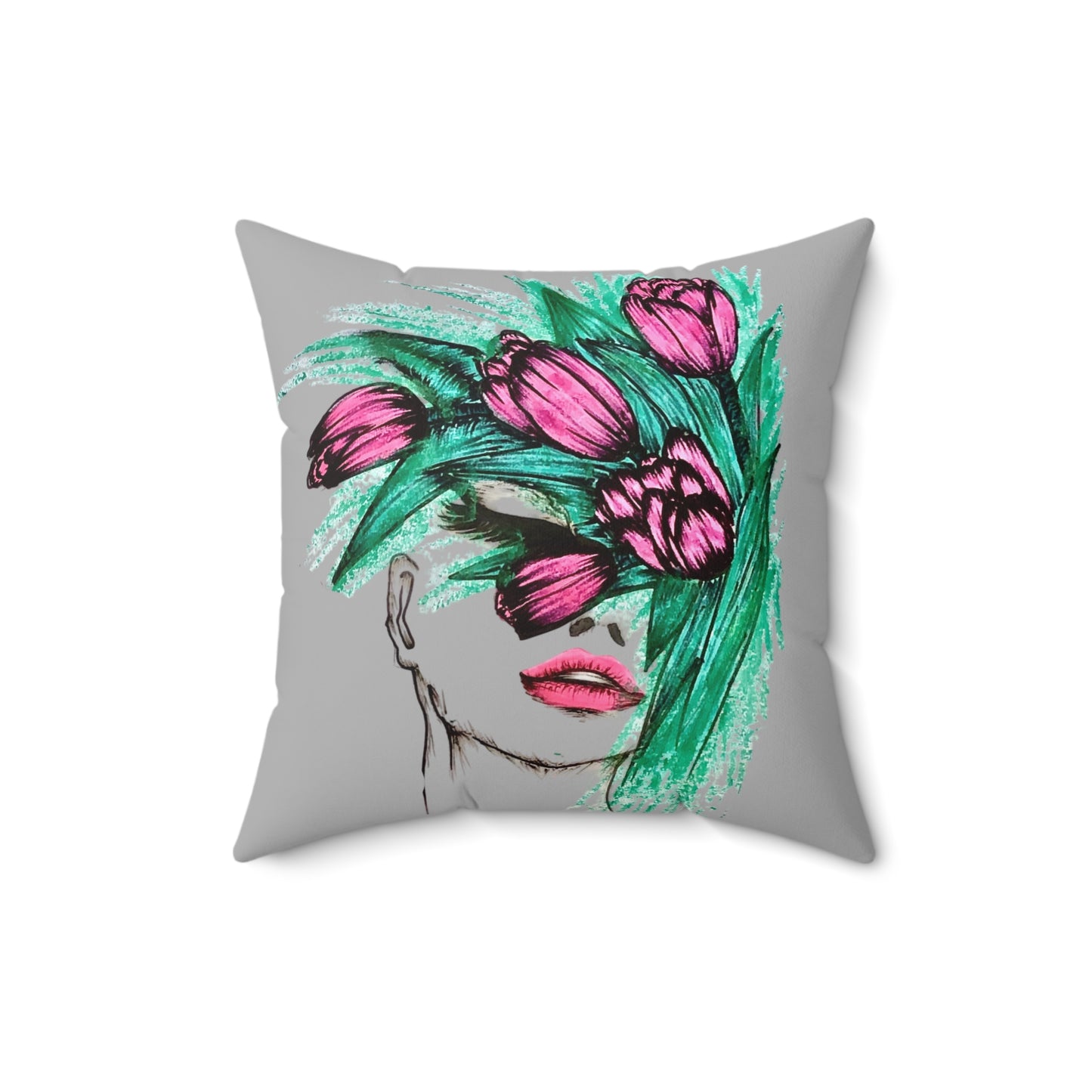 Spun Polyester Square Pillow