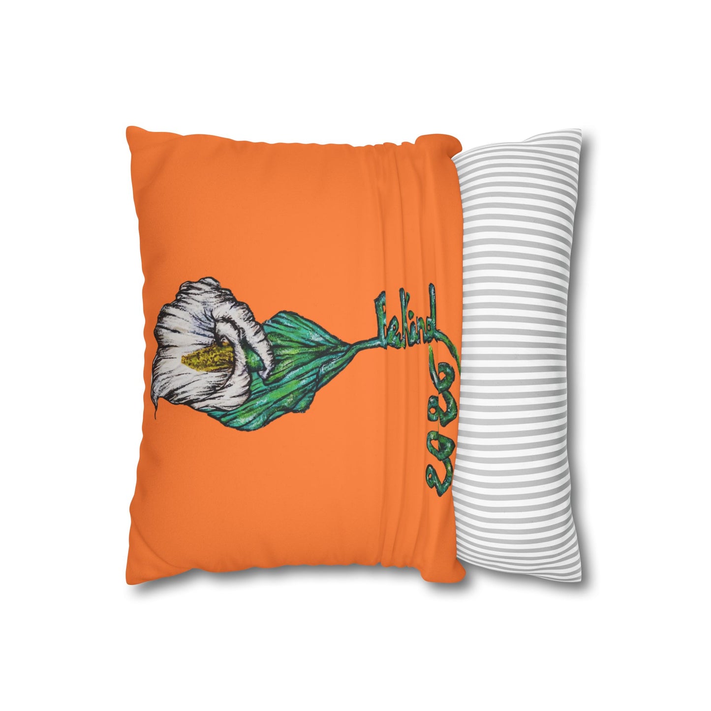 Be Kind Floral Faux Suede Pillowcase