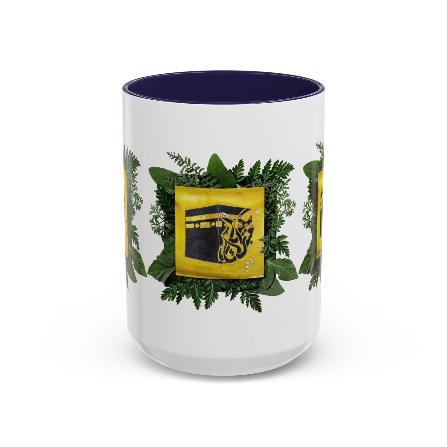 Kaaba Floral Accent Coffee Mug — Islamic Pilgrimage Hajj Umrah Gift (11/15 oz)