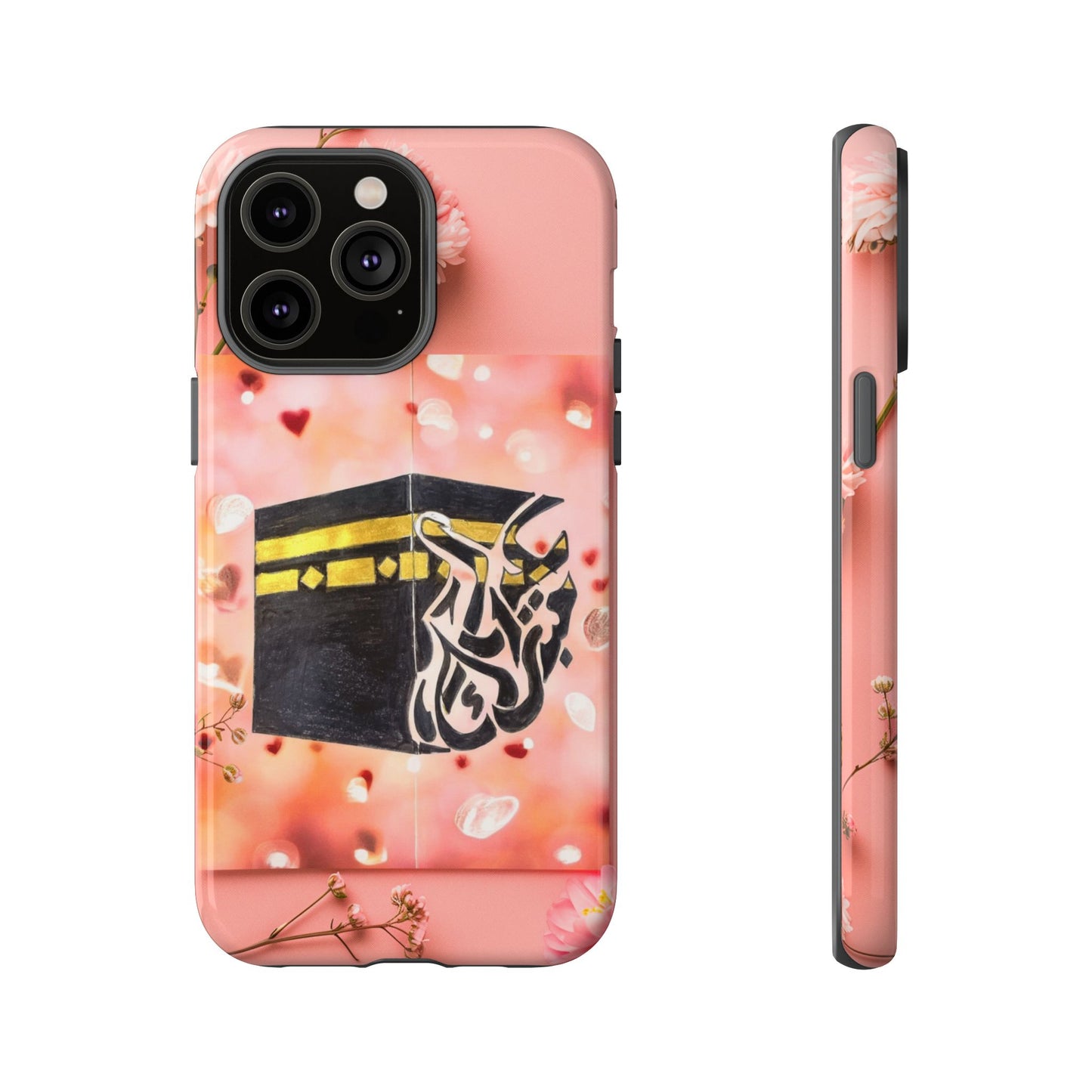 Kaaba Floral Phone Case – Pink Islamic Shrine Design