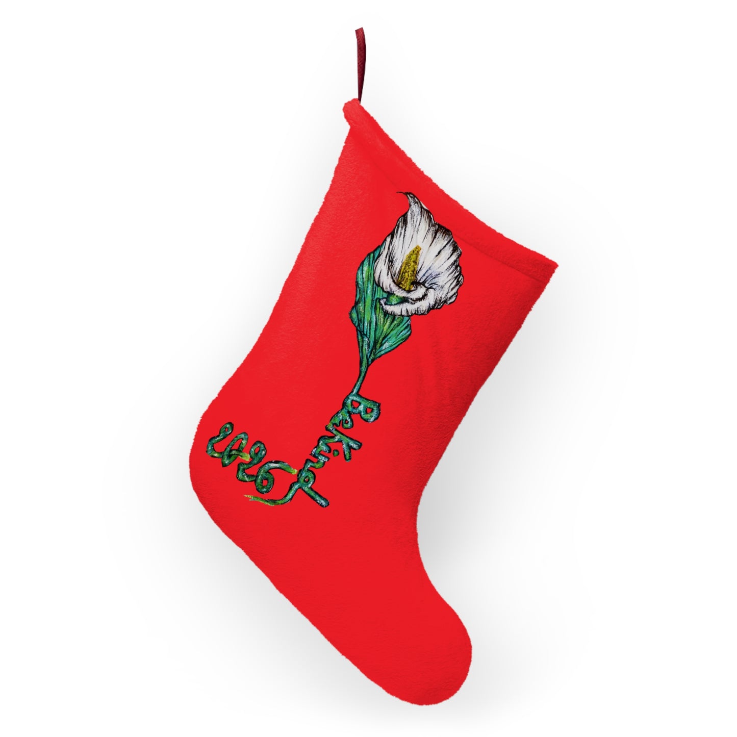 Be Kind Floral Christmas Stocking