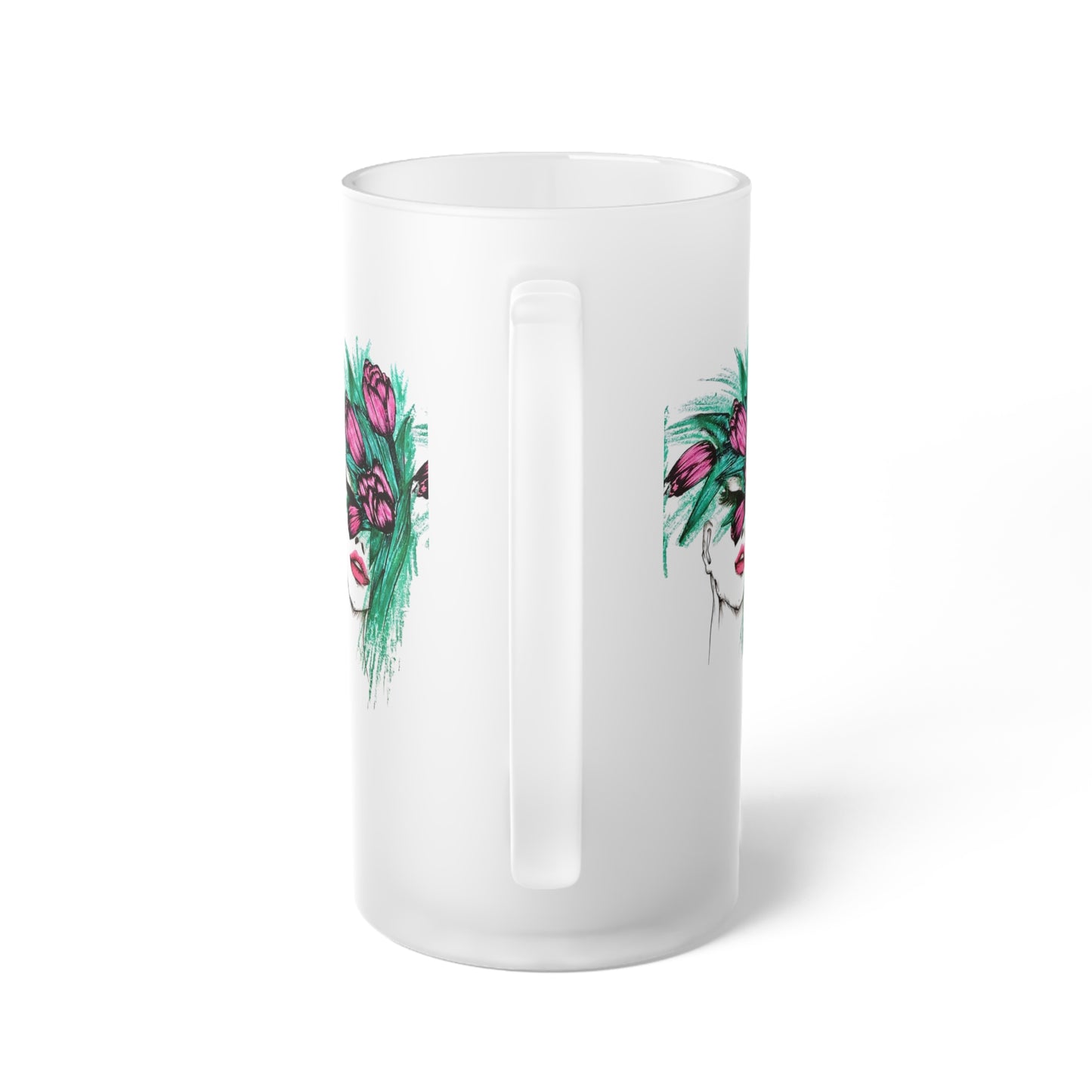 Frosted Glass Beer Mug