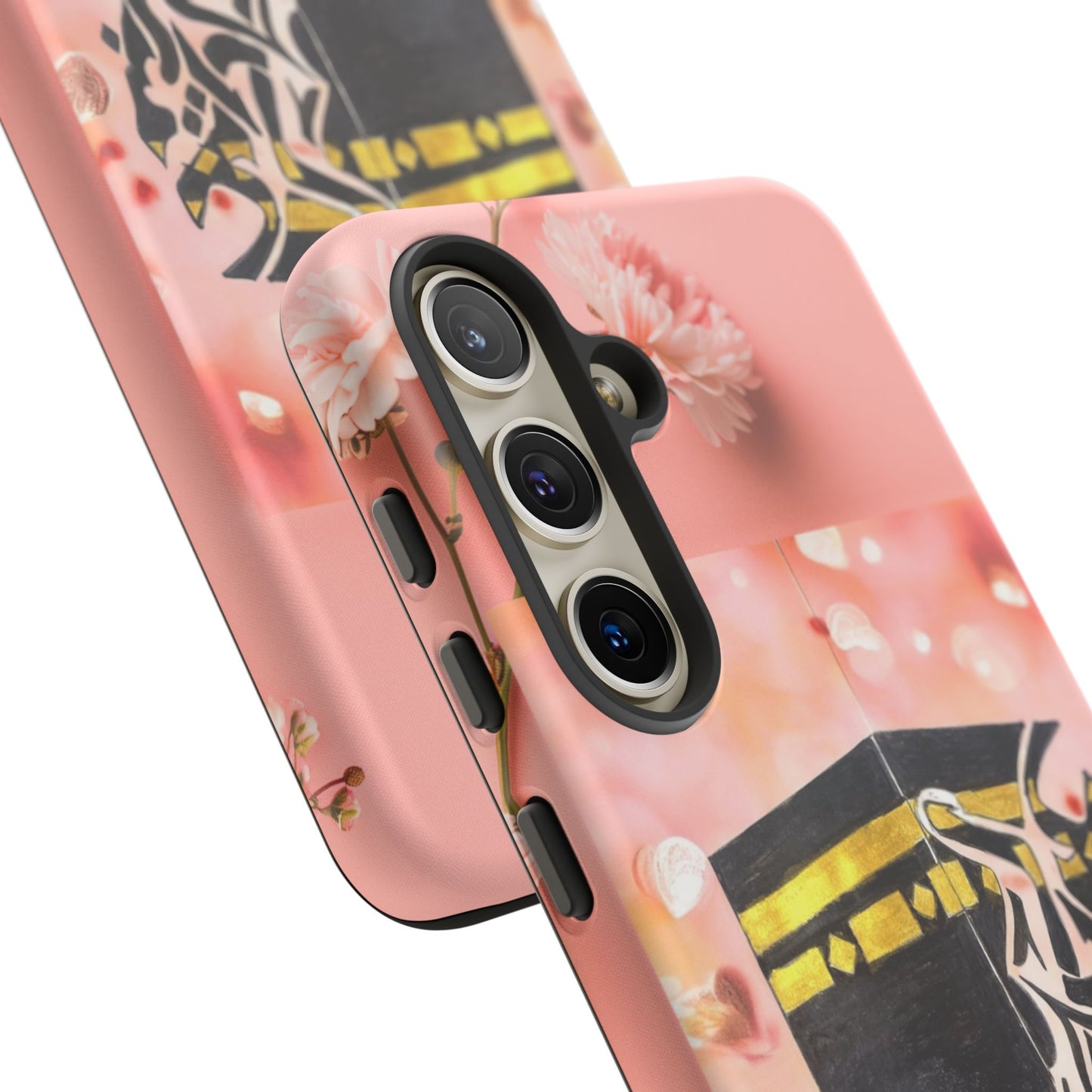 Kaaba Floral Phone Case – Pink Islamic Shrine Design
