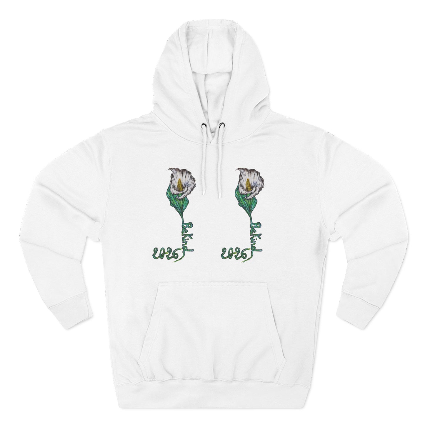 Floral Fleece Hoodie with Inspirational Quote