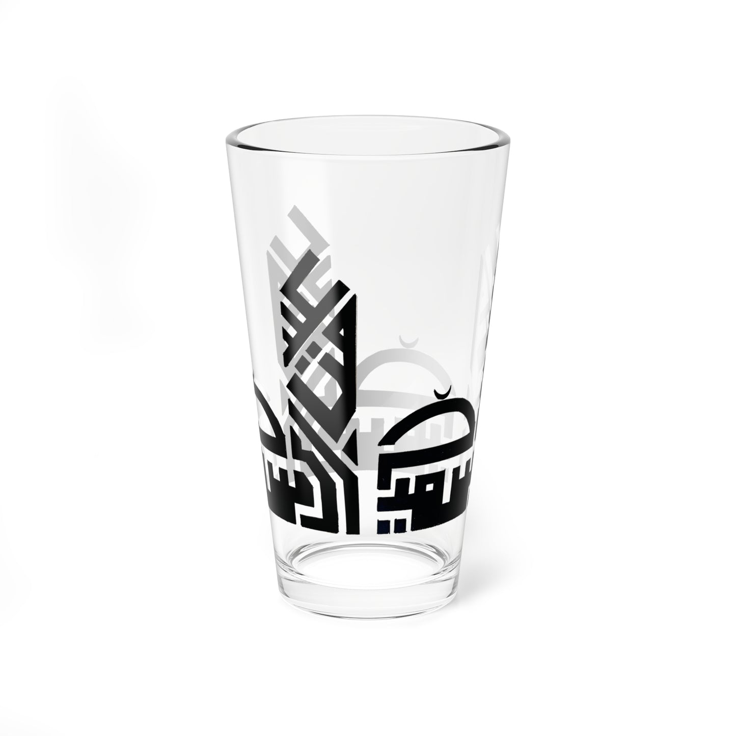 Artisan Mixing Glass - 16oz with Intricate Black Design | Perfect for Cocktails & Celebrations