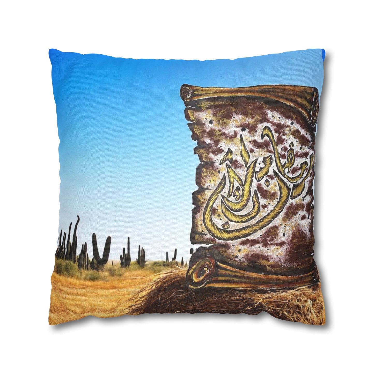 Desert Calligraphy Decorative Pillowcase