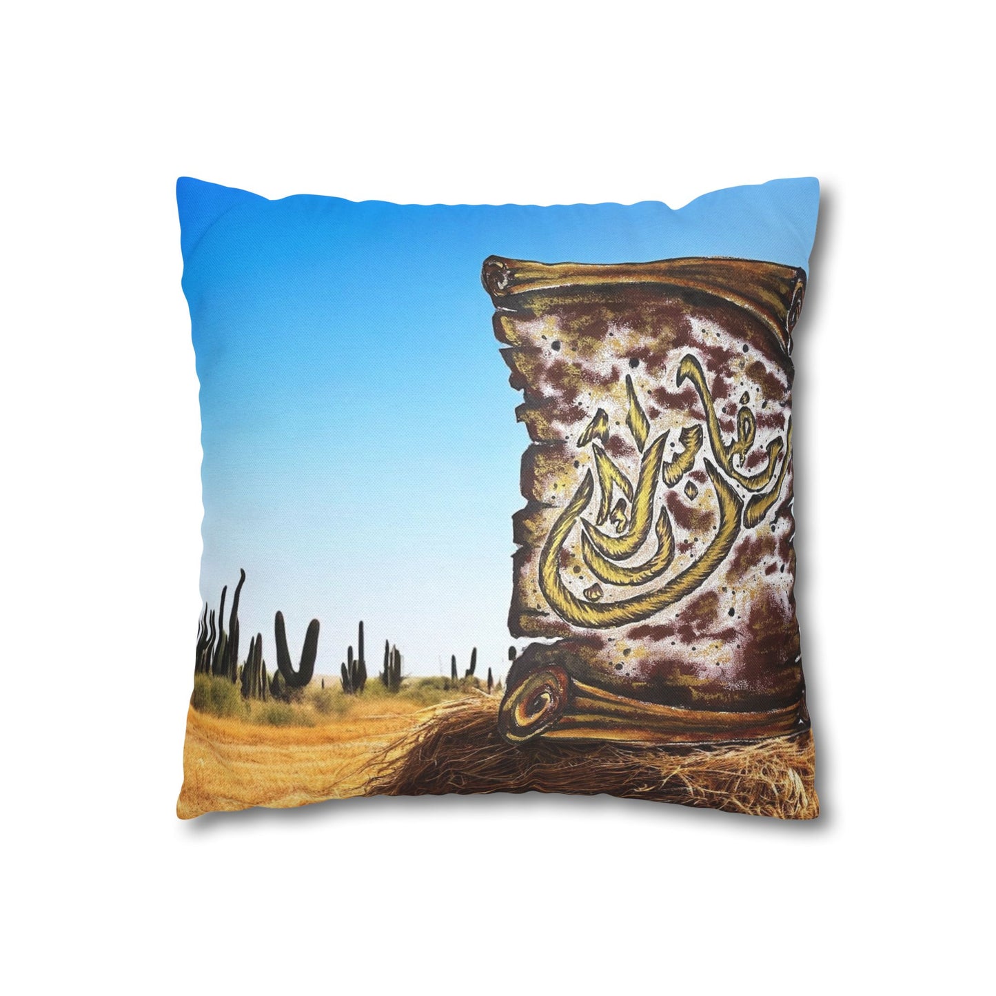 Desert Calligraphy Decorative Pillowcase