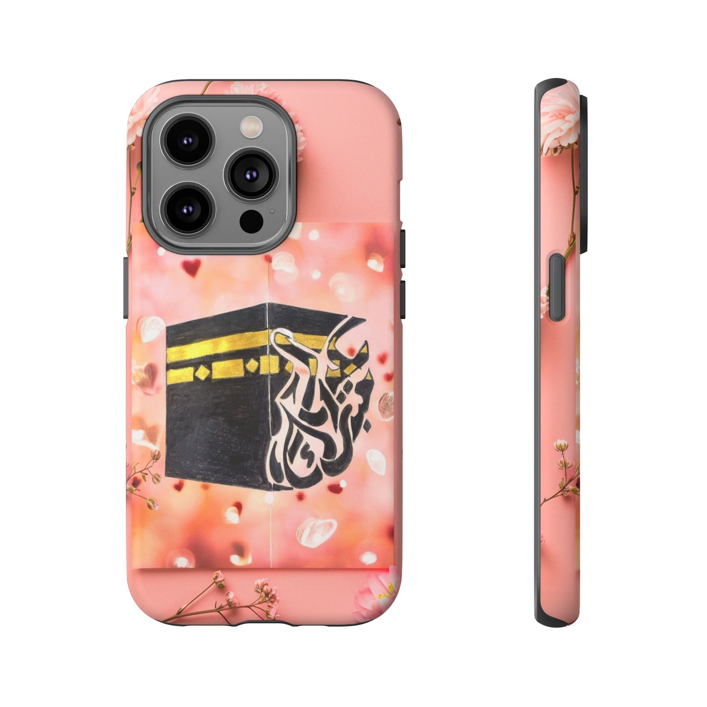 Kaaba Floral Phone Case – Pink Islamic Shrine Design