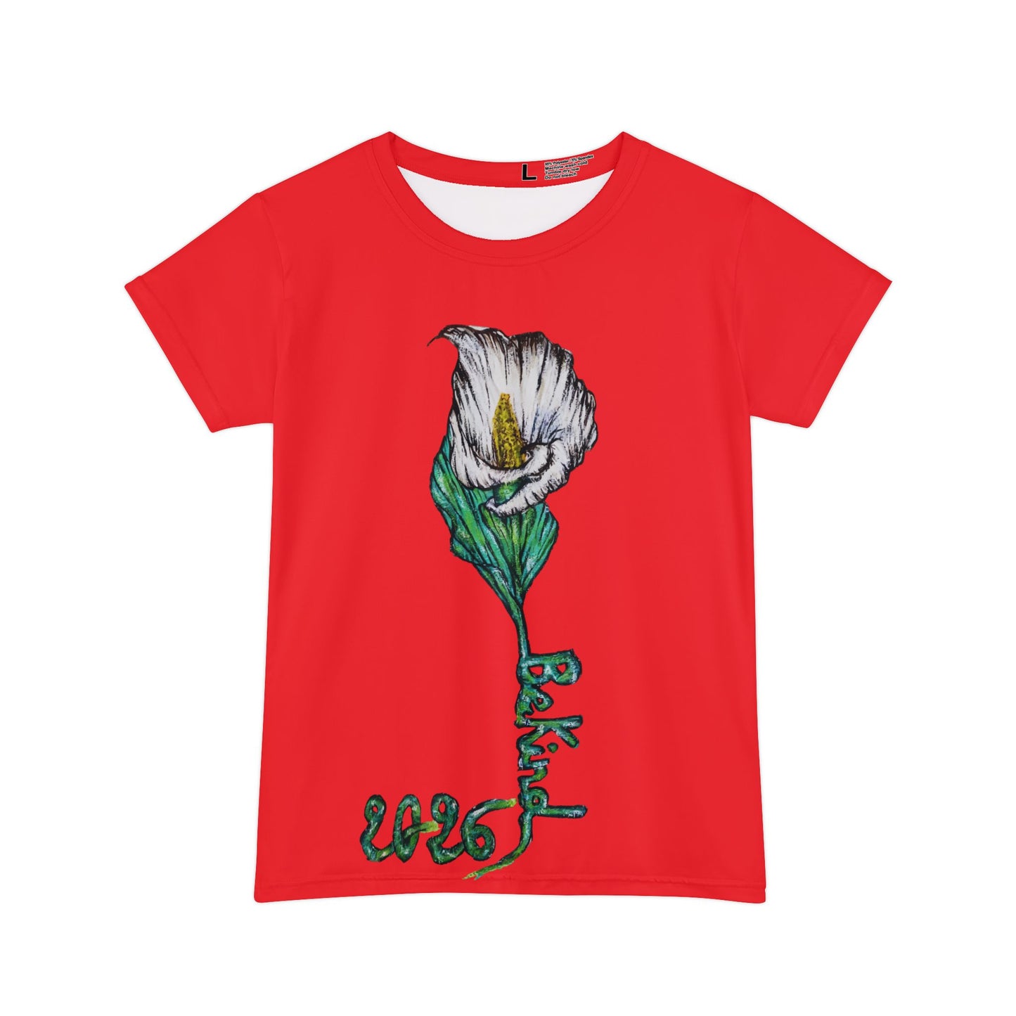 Inspirational Women's Short Sleeve Shirt - Be Kind 2026 Floral Design