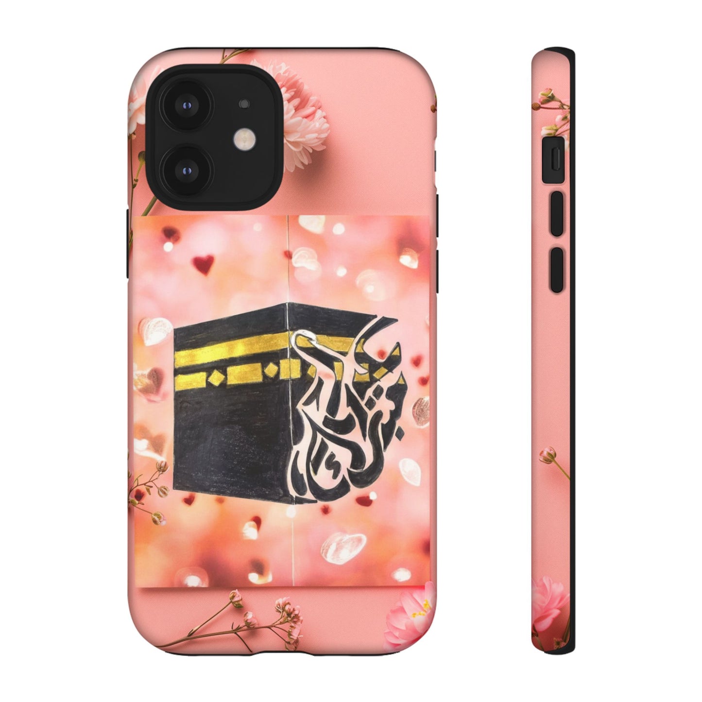 Kaaba Floral Phone Case – Pink Islamic Shrine Design