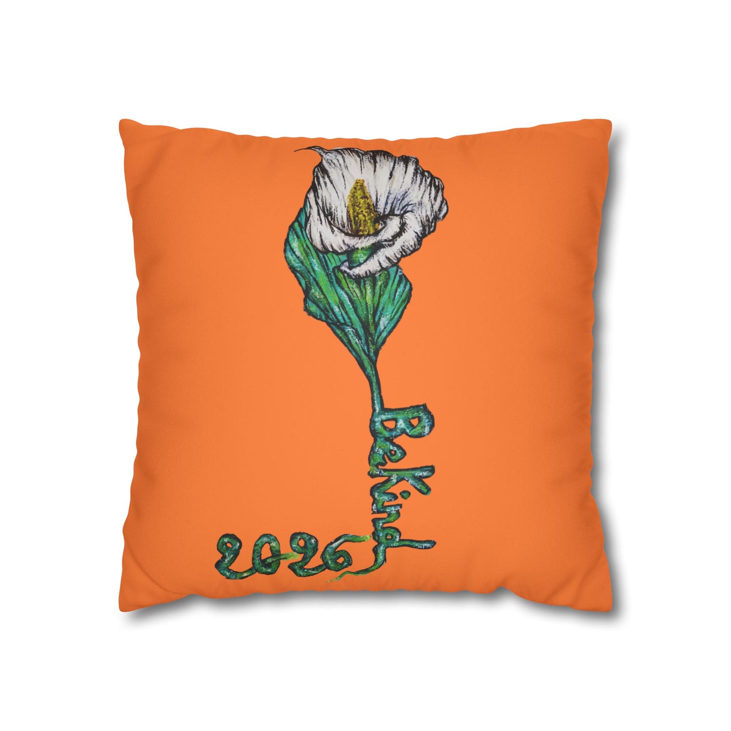 Be Kind Floral Faux Suede Pillowcase