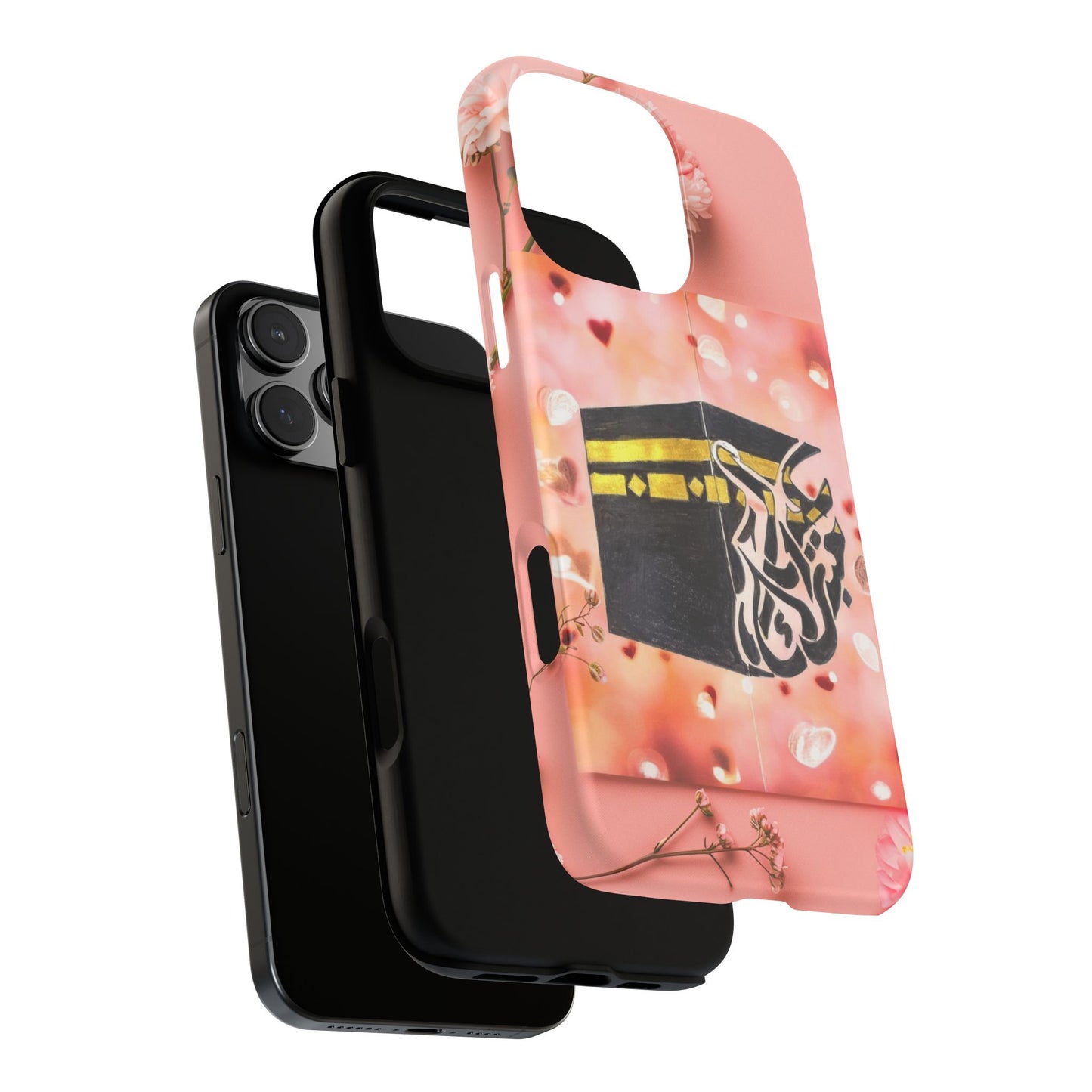 Kaaba Floral Phone Case – Pink Islamic Shrine Design