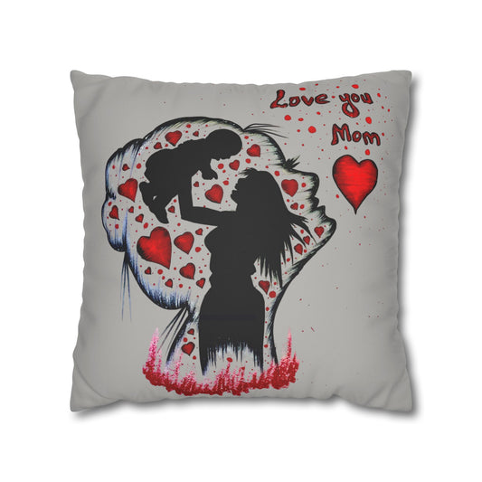 Faux Suede Square Pillowcase