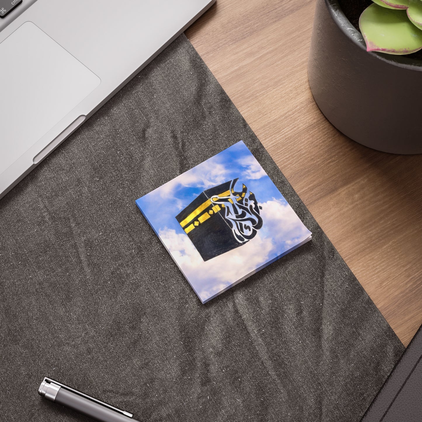 Post-it Note Pad — Kaaba Cloud Design with Arabic Calligraphy