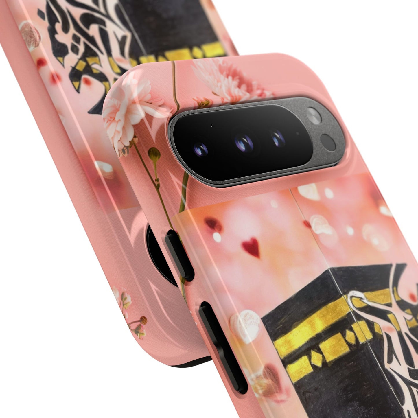 Kaaba Floral Phone Case – Pink Islamic Shrine Design