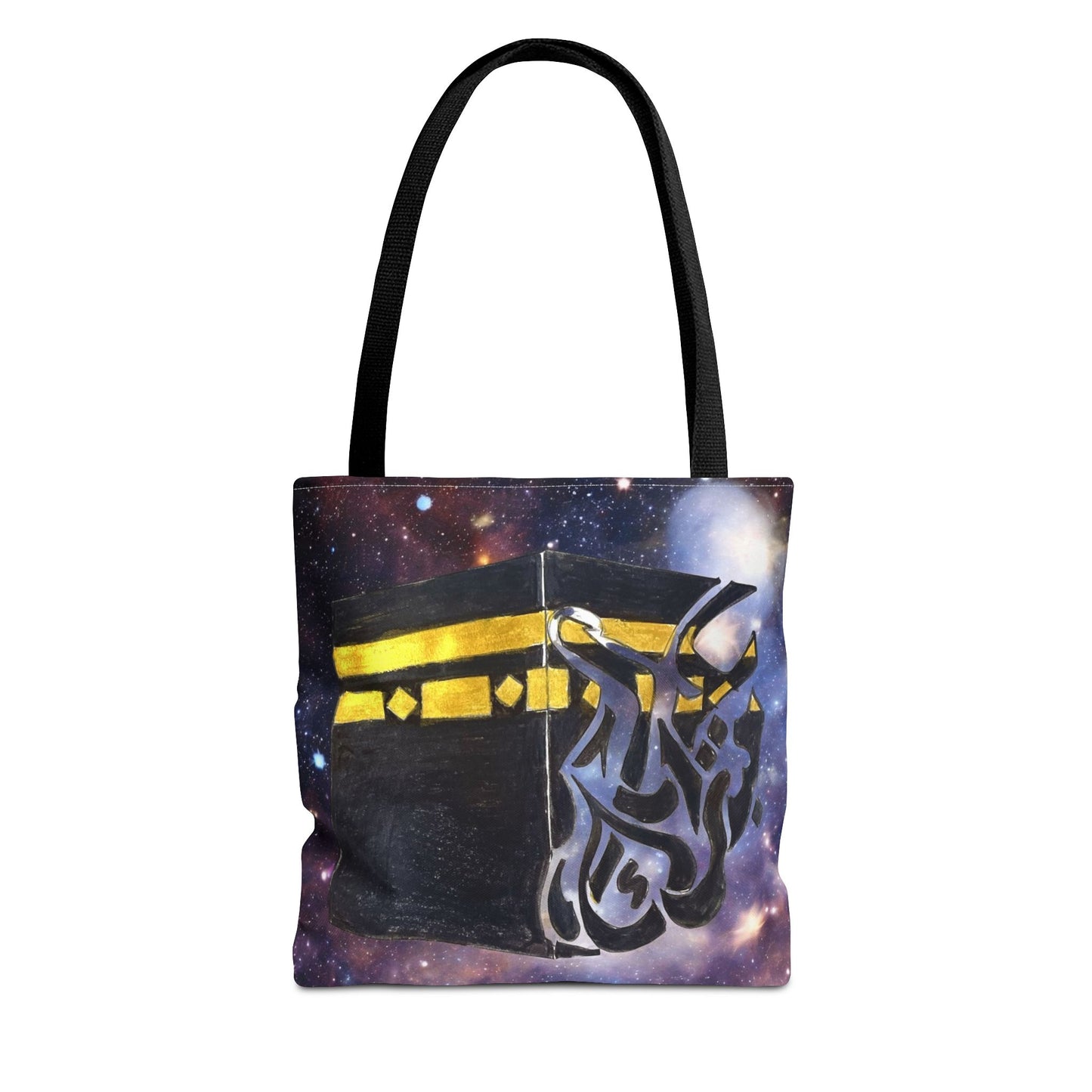 Kaaba Galaxy Tote Bag — Islamic Pilgrimage Hajj Umrah Canvas Tote