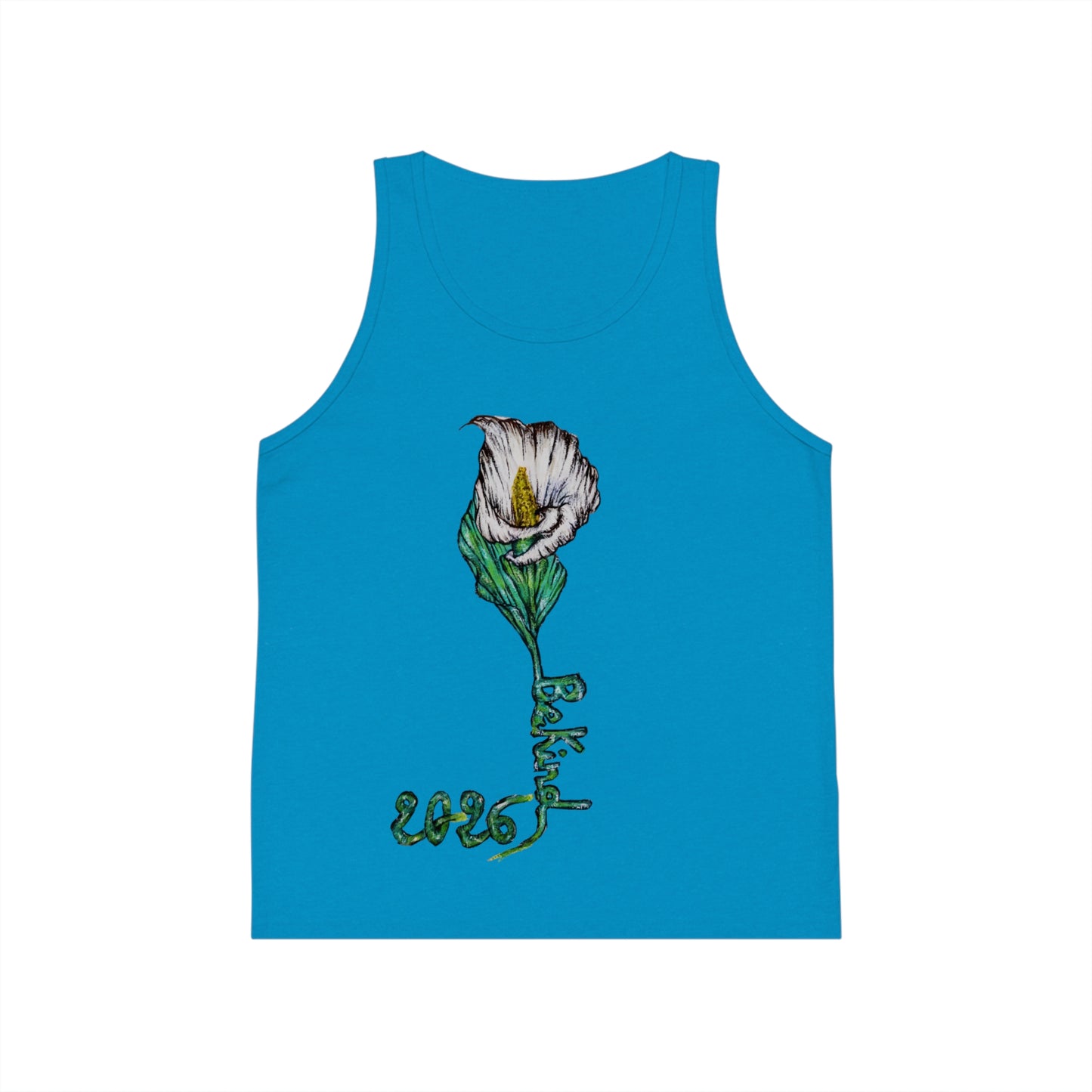 Be Kind Floral Jersey Tank Top for Kids