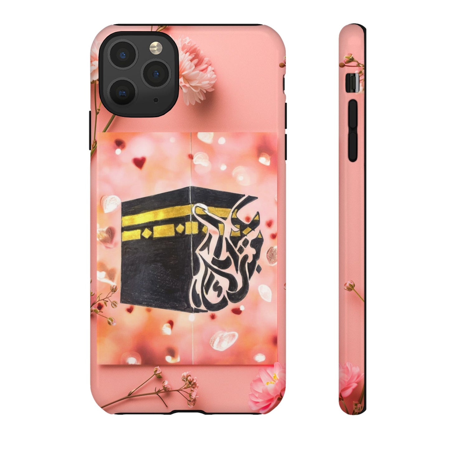 Kaaba Floral Phone Case – Pink Islamic Shrine Design