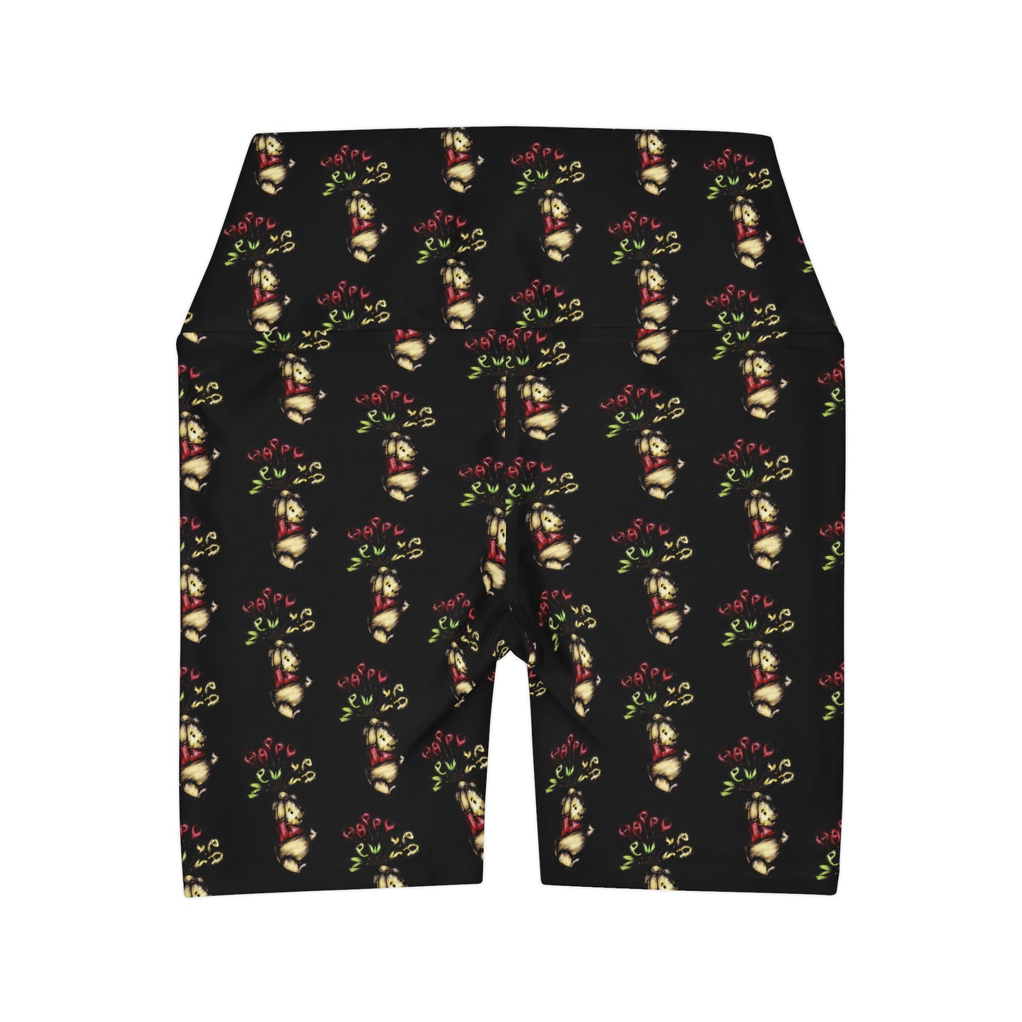 High Waisted Yoga Shorts (AOP)