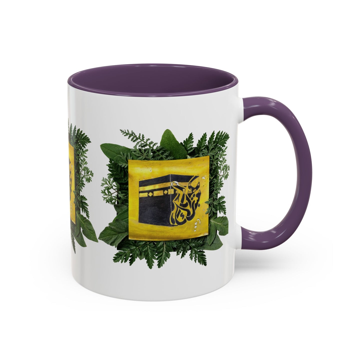 Kaaba Floral Accent Coffee Mug — Islamic Pilgrimage Hajj Umrah Gift (11/15 oz)