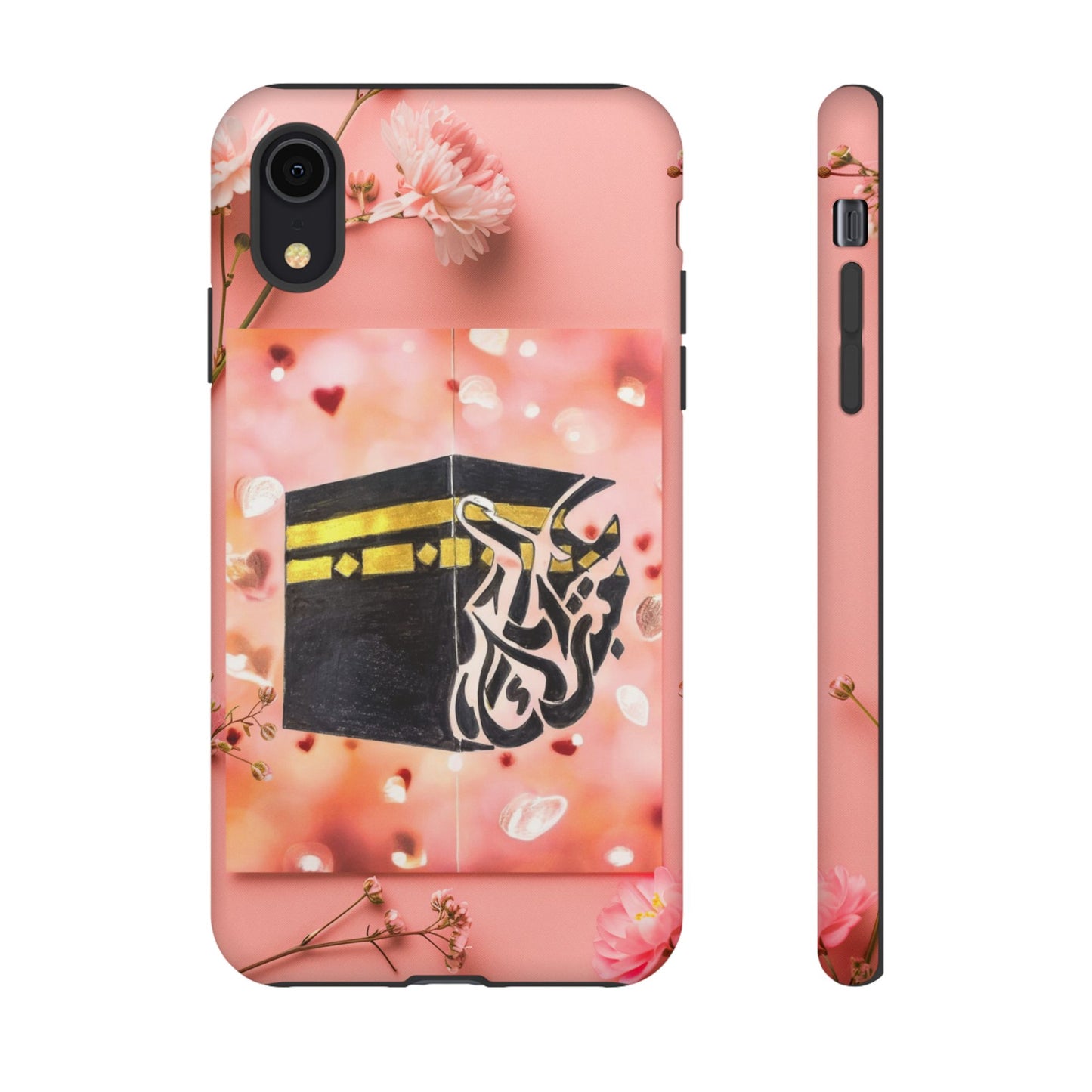 Kaaba Floral Phone Case – Pink Islamic Shrine Design