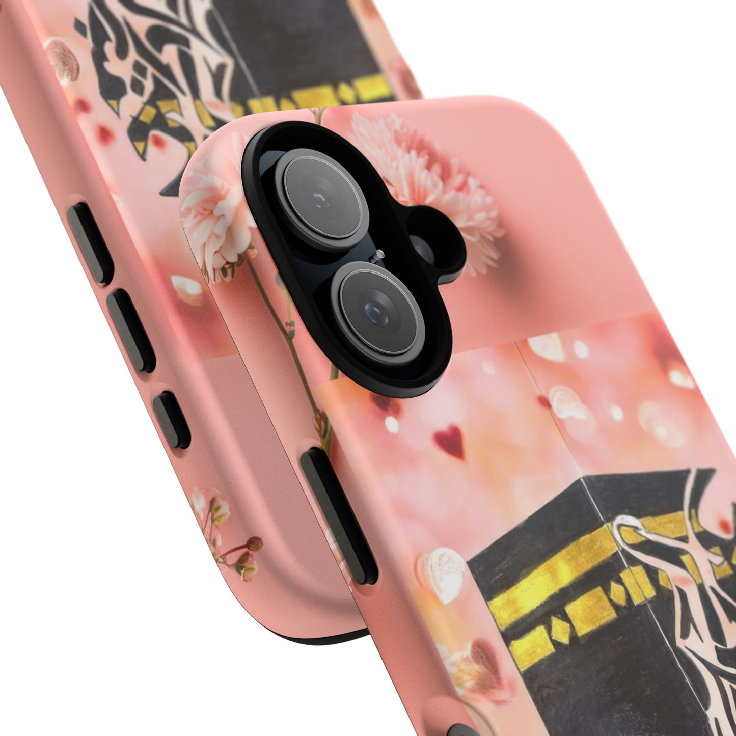 Kaaba Floral Phone Case – Pink Islamic Shrine Design