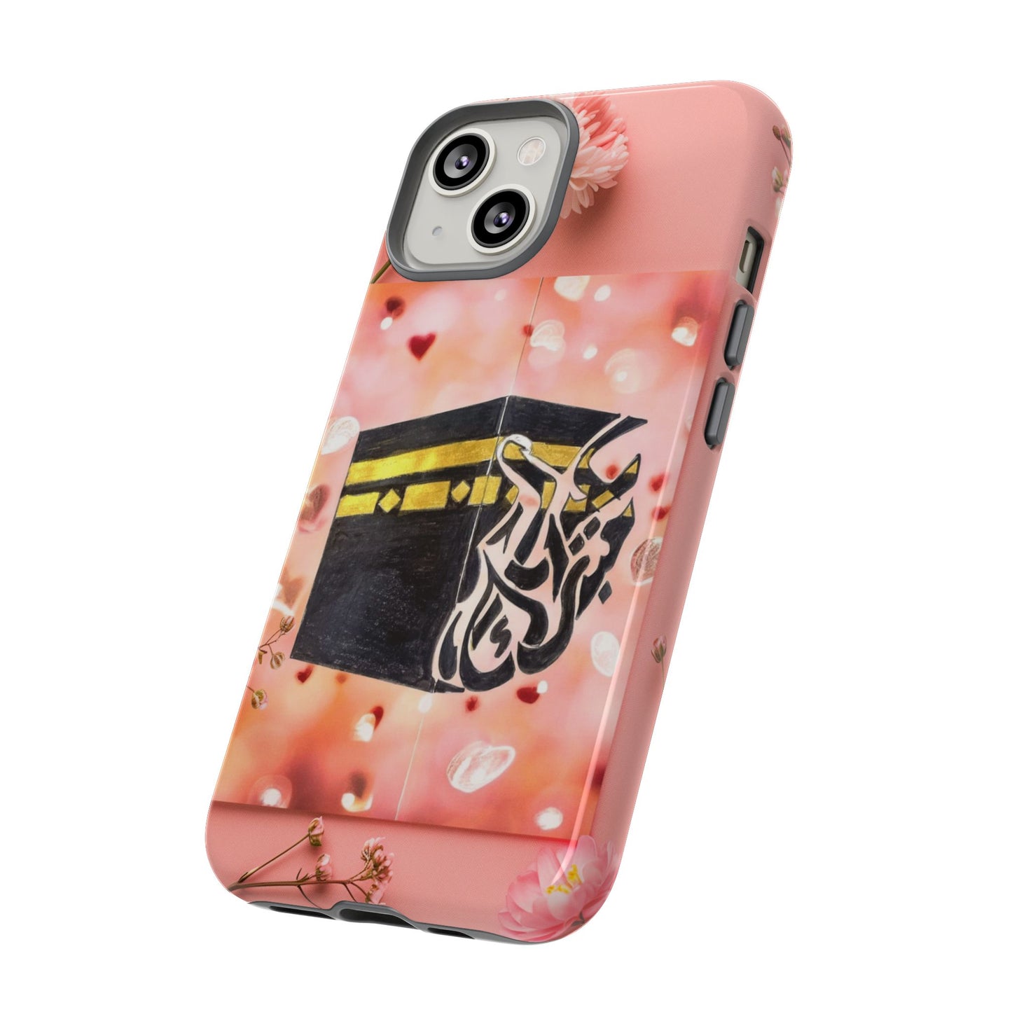 Kaaba Floral Phone Case – Pink Islamic Shrine Design