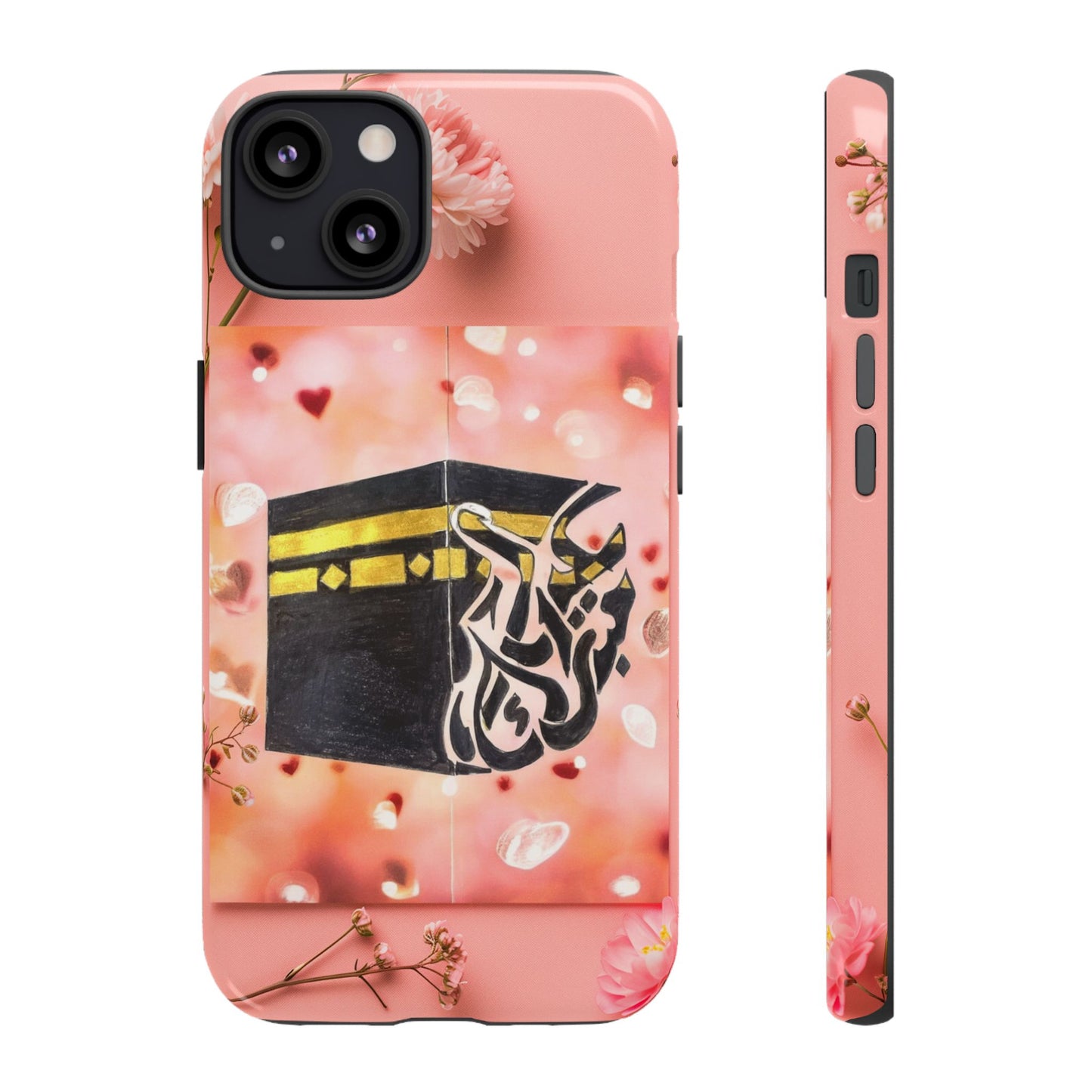 Kaaba Floral Phone Case – Pink Islamic Shrine Design