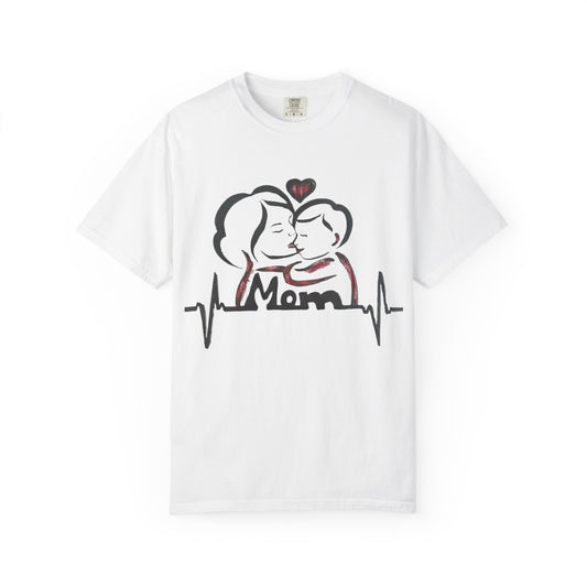 Heartfelt Mom T-Shirt | Cozy Unisex Garment-Dyed Tee, Perfect for Mother's Day, Family Gatherings, Gift for Moms, Love and Connection