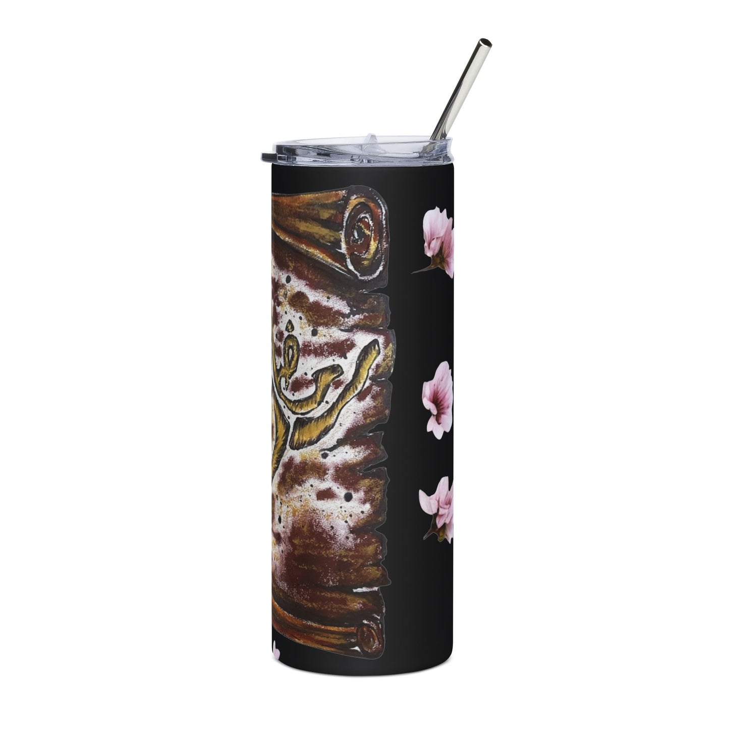 Arabic Calligraphy Floral 20oz Stainless Steel Tumbler