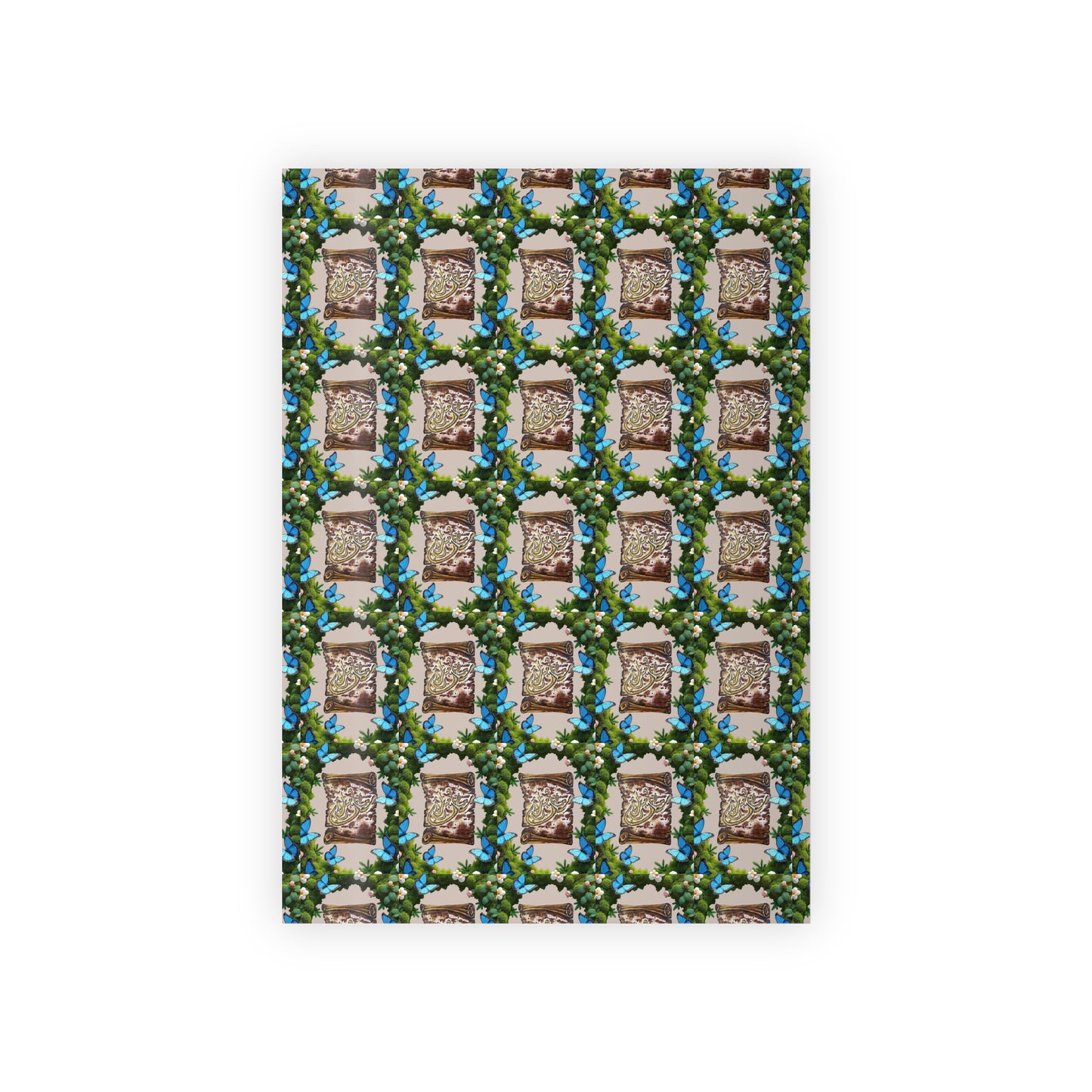 Cottage Garden Gift Wrap Roll — Floral House Pattern Gift Wrapping Paper
