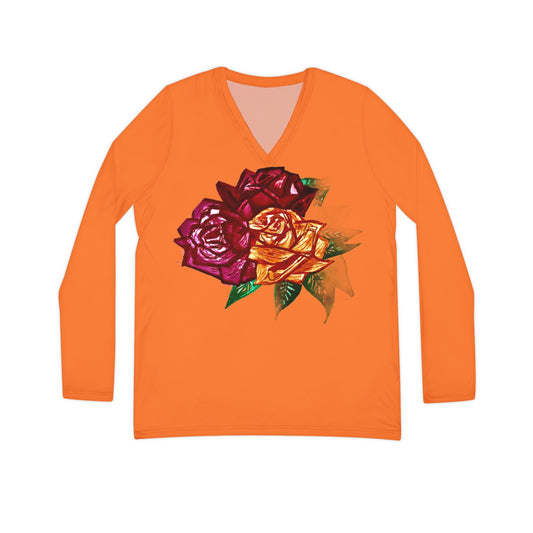 Women's Long Sleeve V-neck Shirt (AOP)