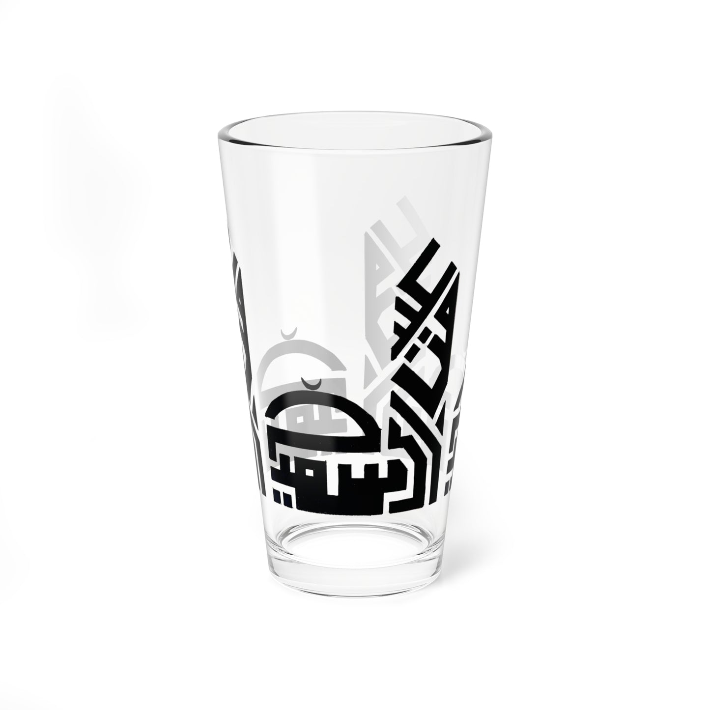 Artisan Mixing Glass - 16oz with Intricate Black Design | Perfect for Cocktails & Celebrations