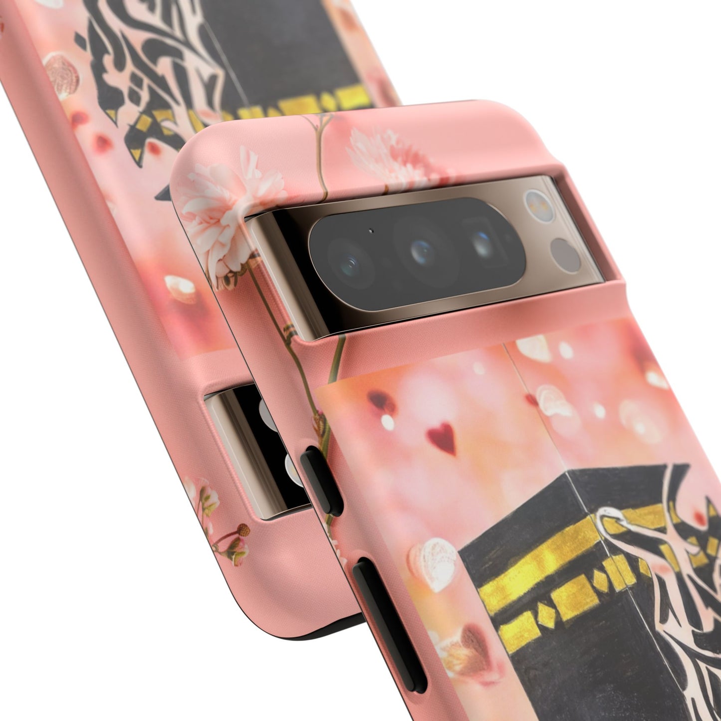 Kaaba Floral Phone Case – Pink Islamic Shrine Design