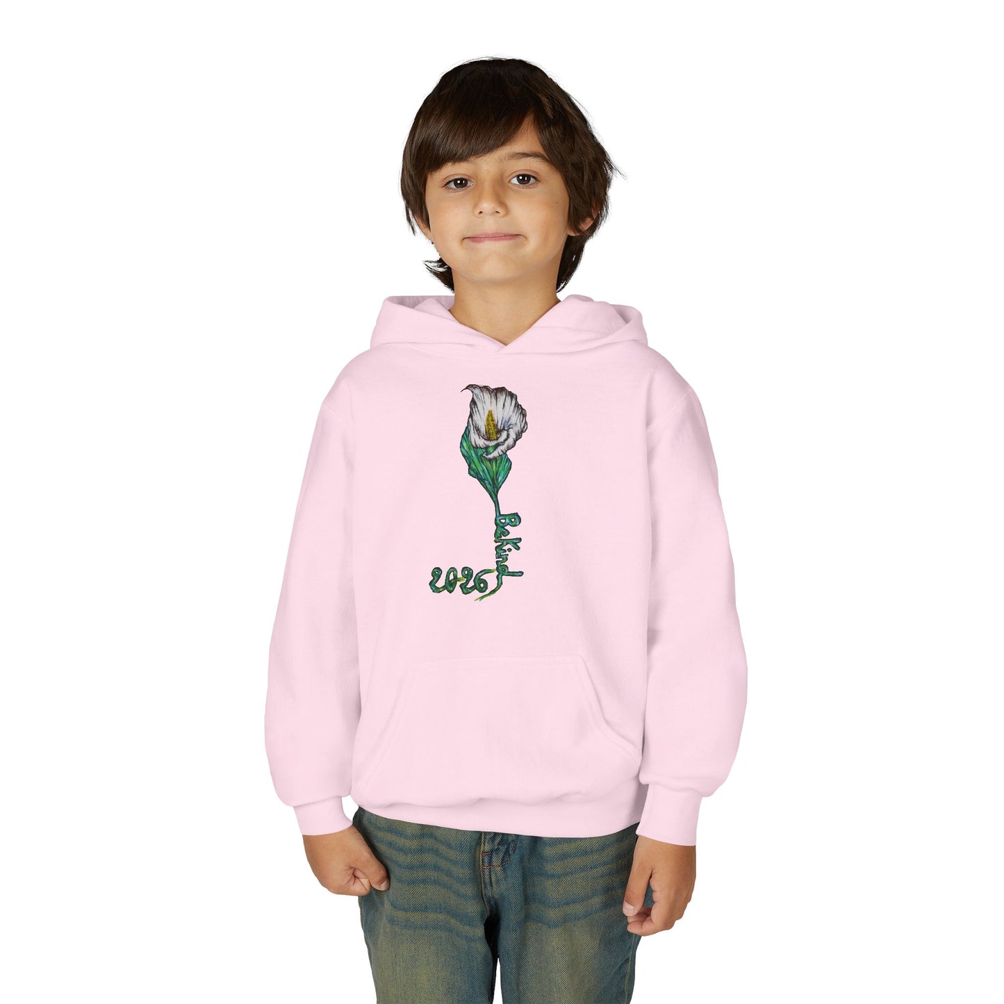 Botanical Youth Hoodie with Floral Design
