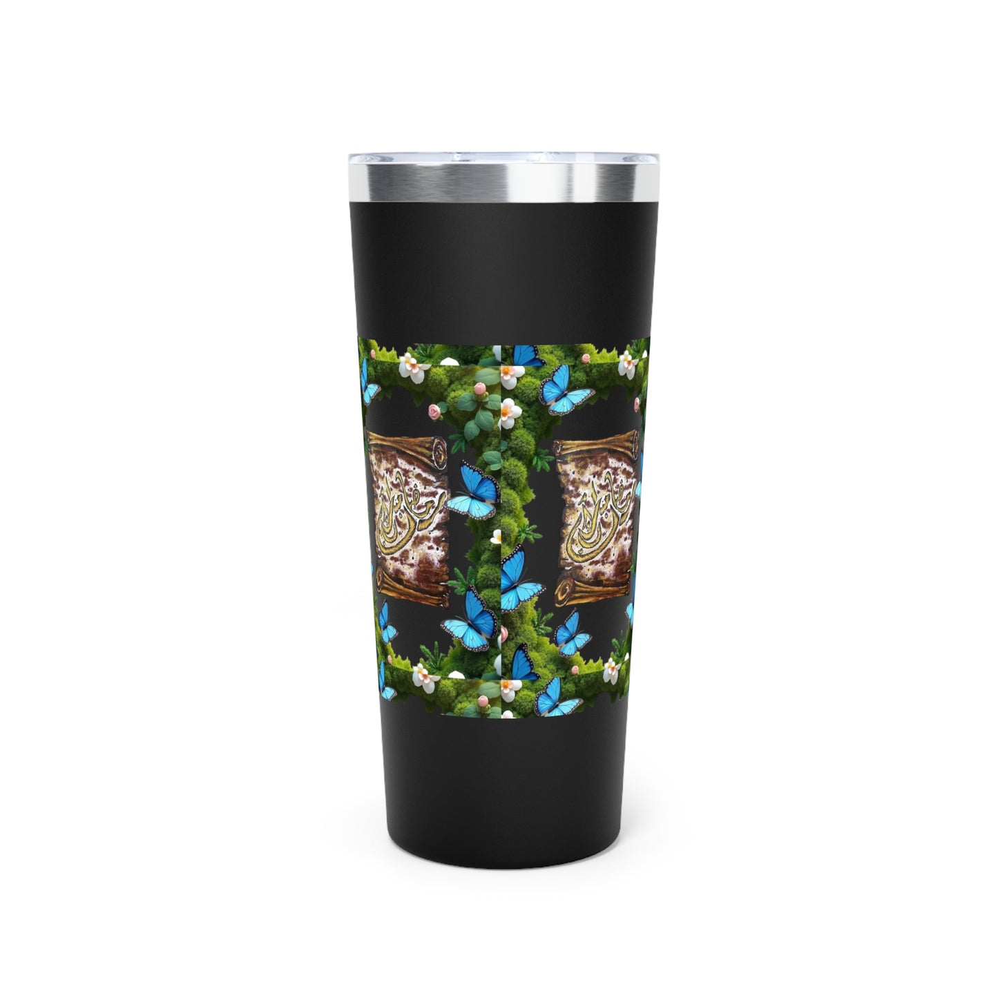 Insulated 22oz Tumbler — Floral Copper Mug Design