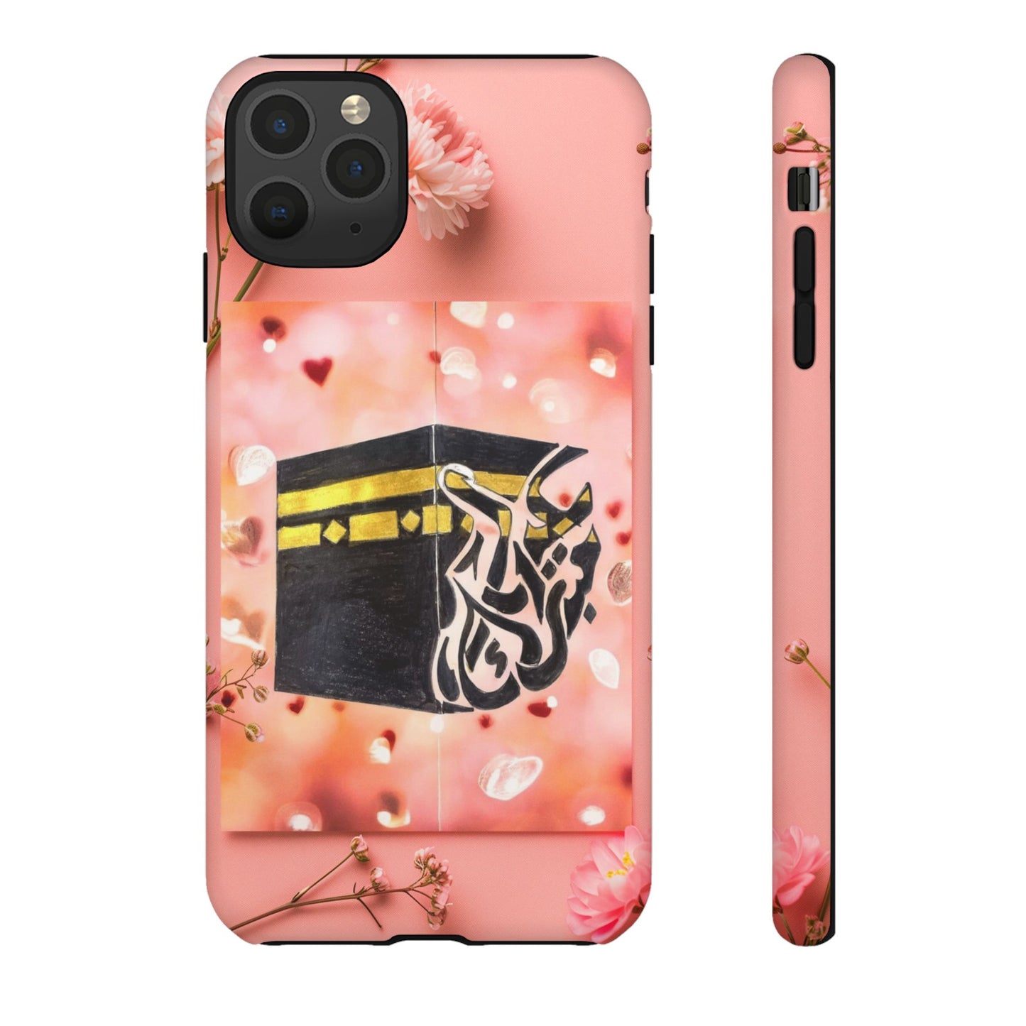 Kaaba Floral Phone Case – Pink Islamic Shrine Design