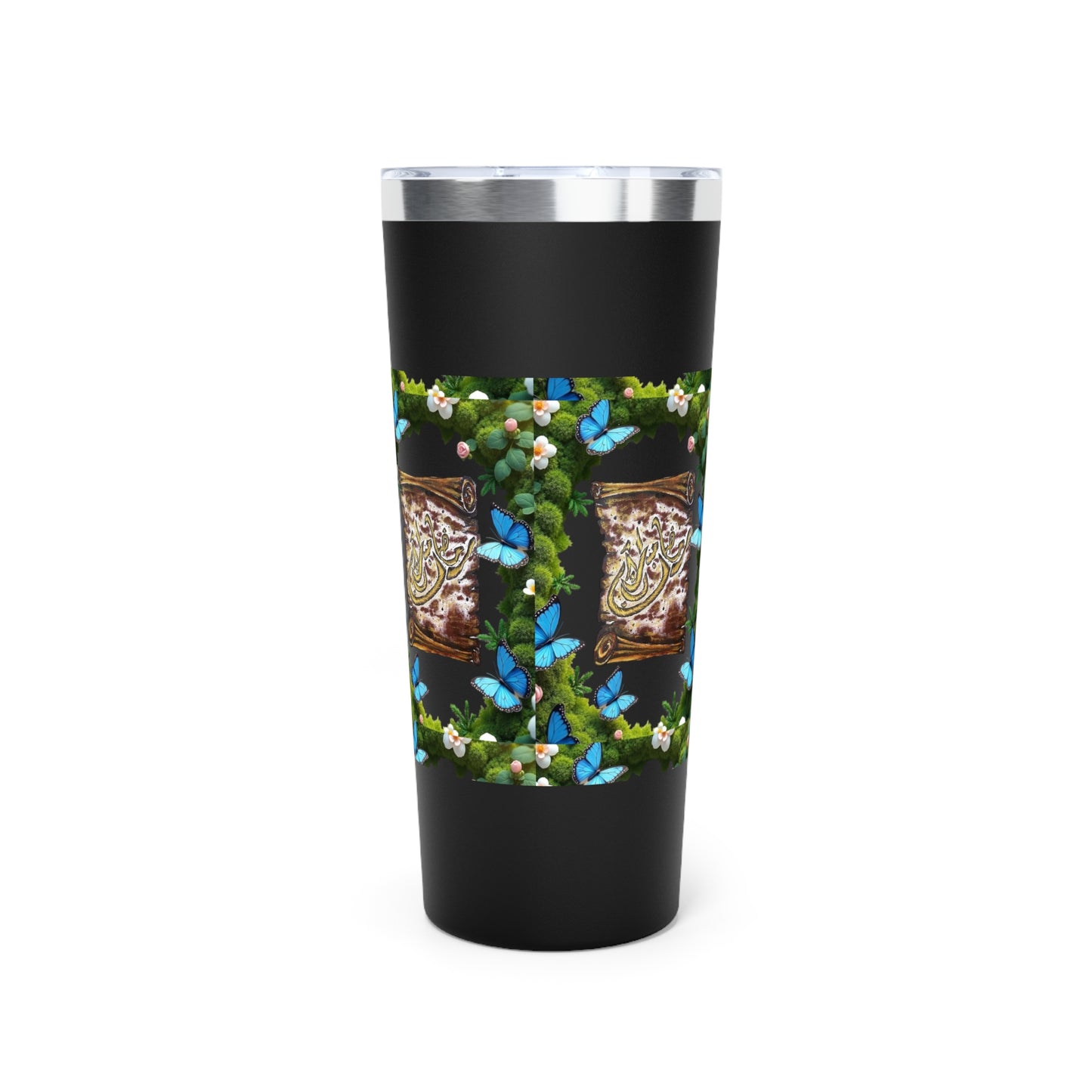 Insulated 22oz Tumbler — Floral Copper Mug Design
