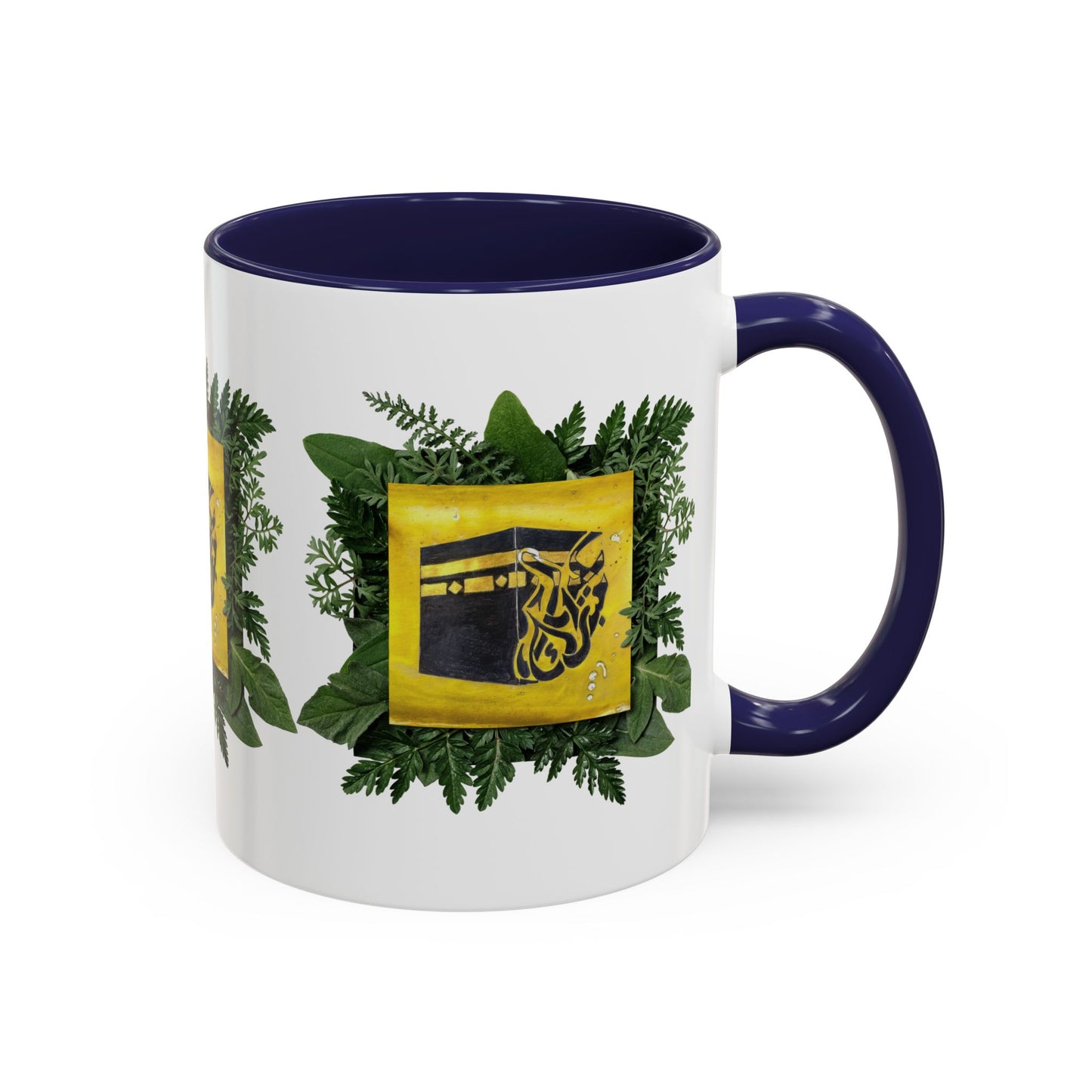 Kaaba Floral Accent Coffee Mug — Islamic Pilgrimage Hajj Umrah Gift (11/15 oz)