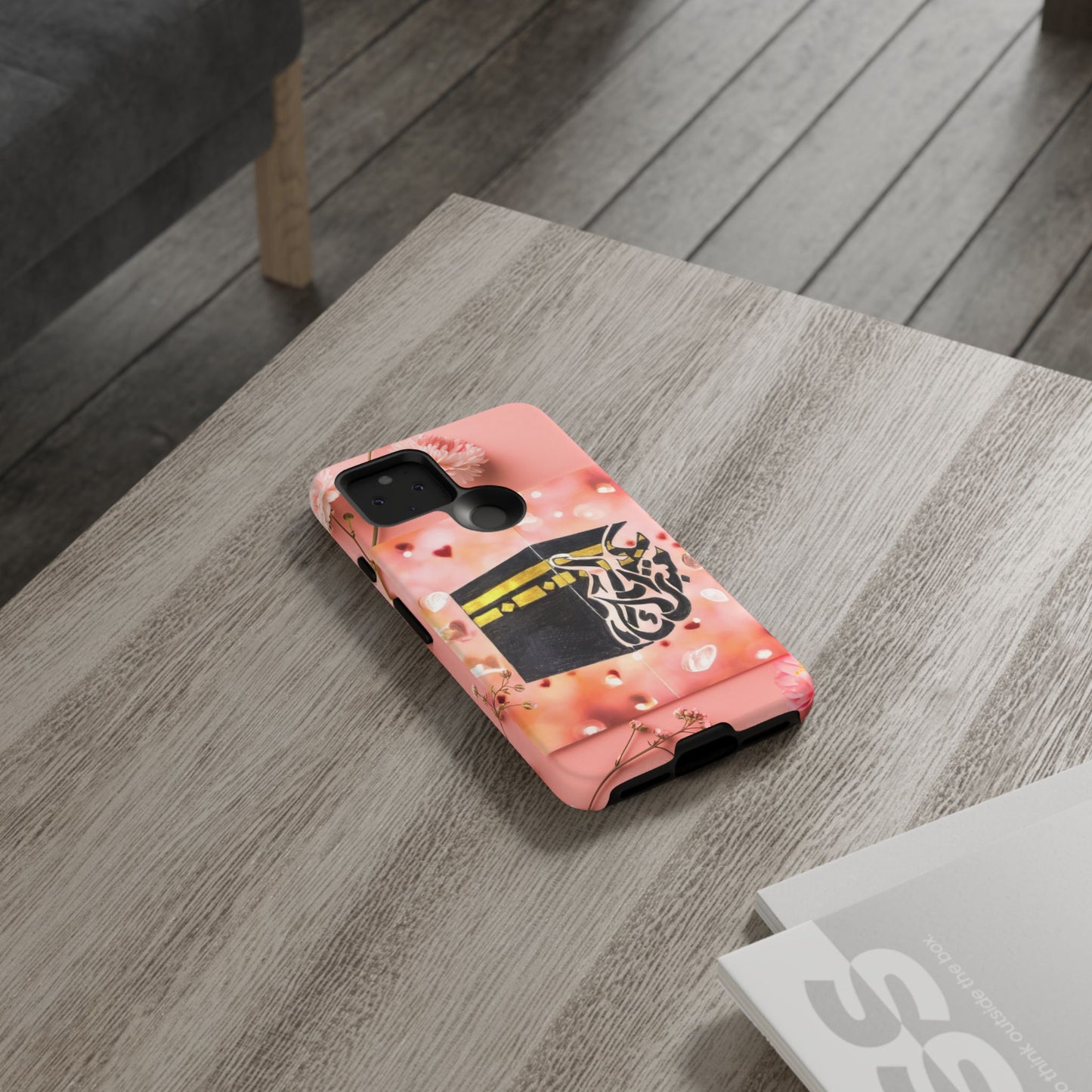 Kaaba Floral Phone Case – Pink Islamic Shrine Design