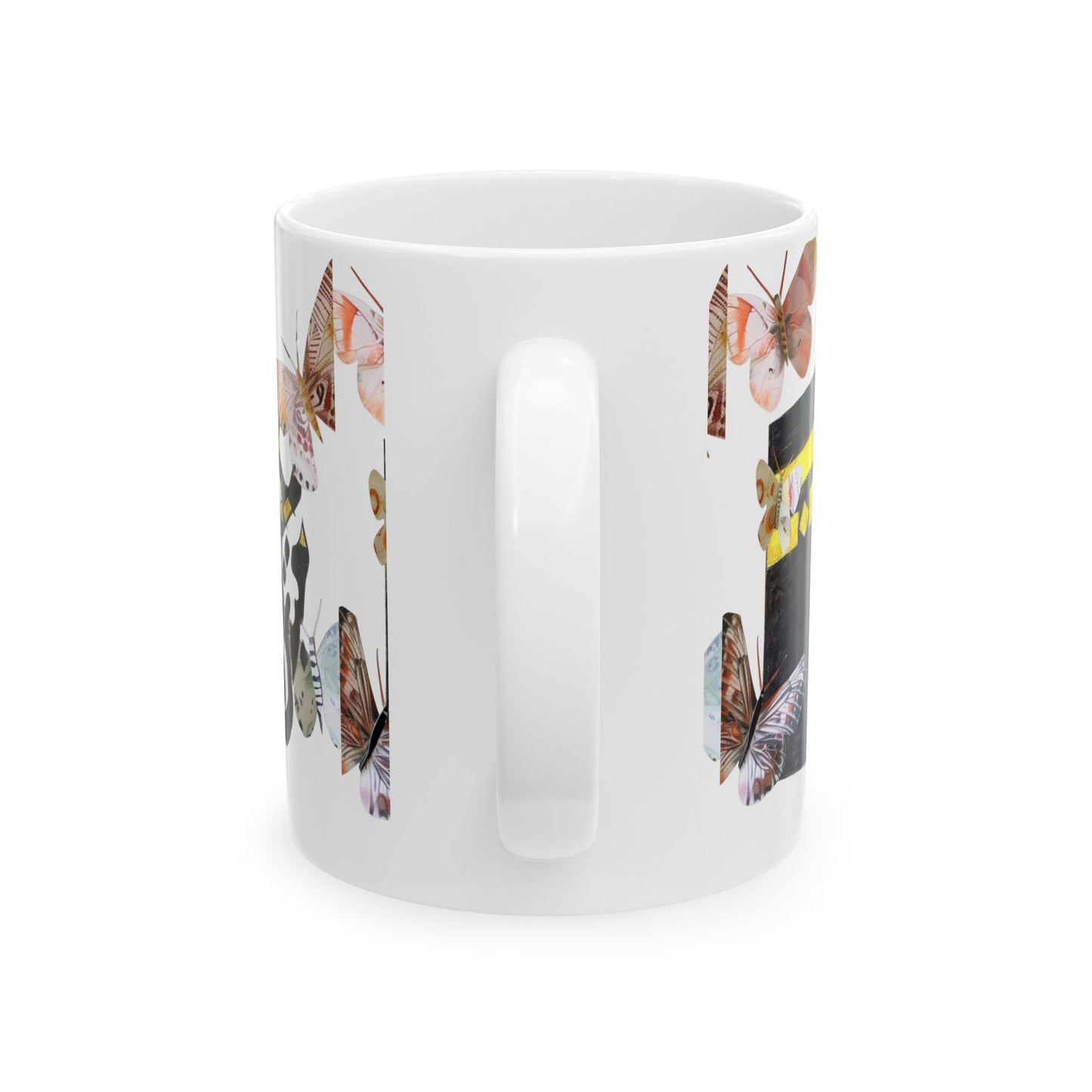 Kaaba & Arabic Calligraphy Butterfly Ceramic Mug — Islamic Faith Coffee Cup (11oz/15oz)