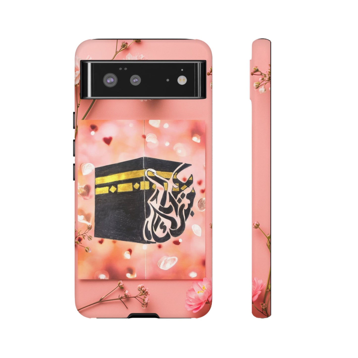 Kaaba Floral Phone Case – Pink Islamic Shrine Design