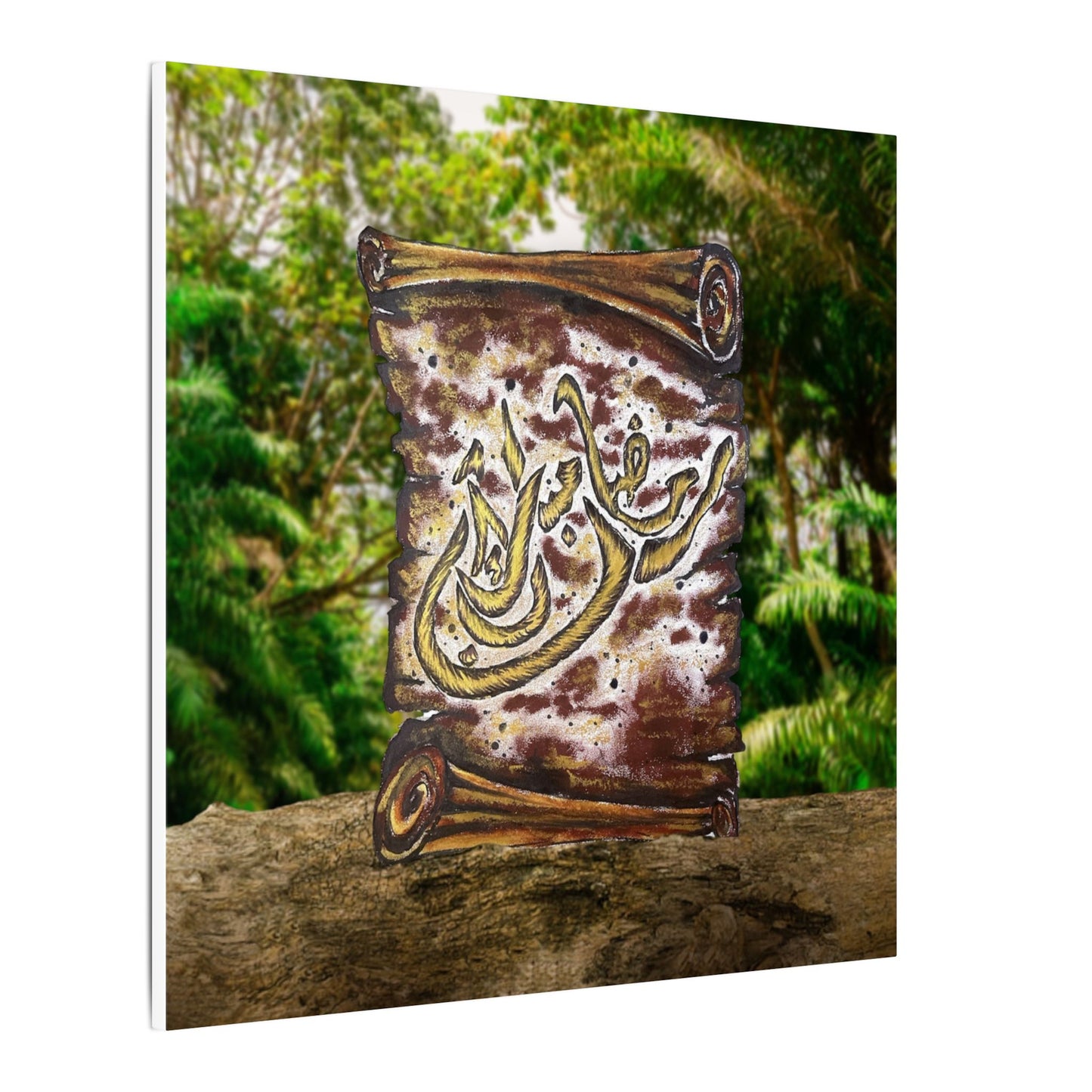 Matte Stretched Canvas Wall Art — Arabic Calligraphy Scroll Design
