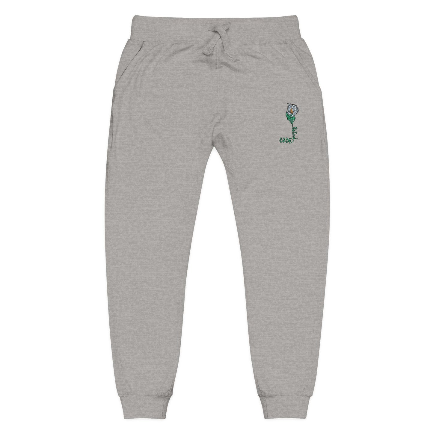 Embroidered Unisex Fleece Sweatpants - Cozy Comfort for Relaxed Days