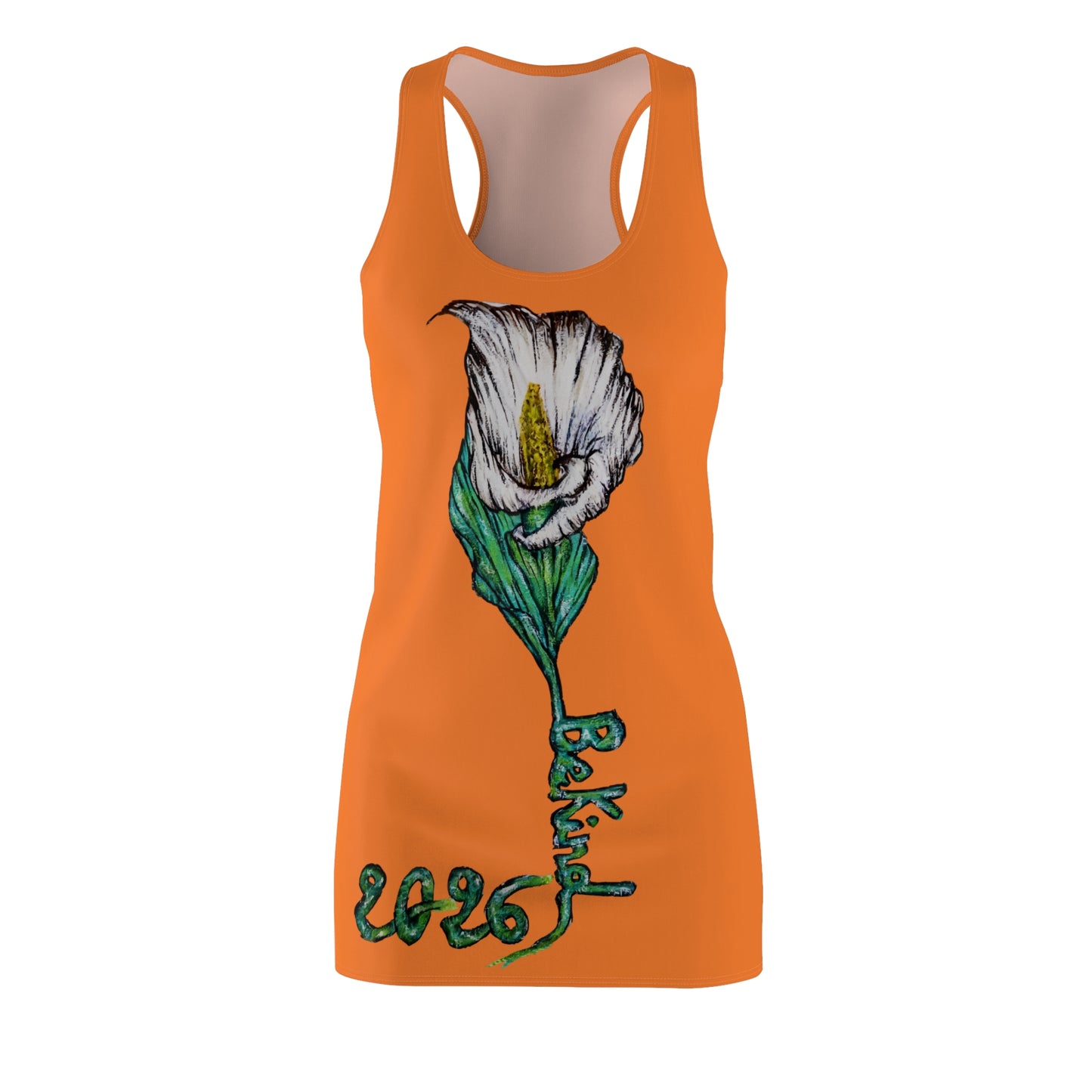 Women’s AOP Racerback Dress - Be Kind Floral Design