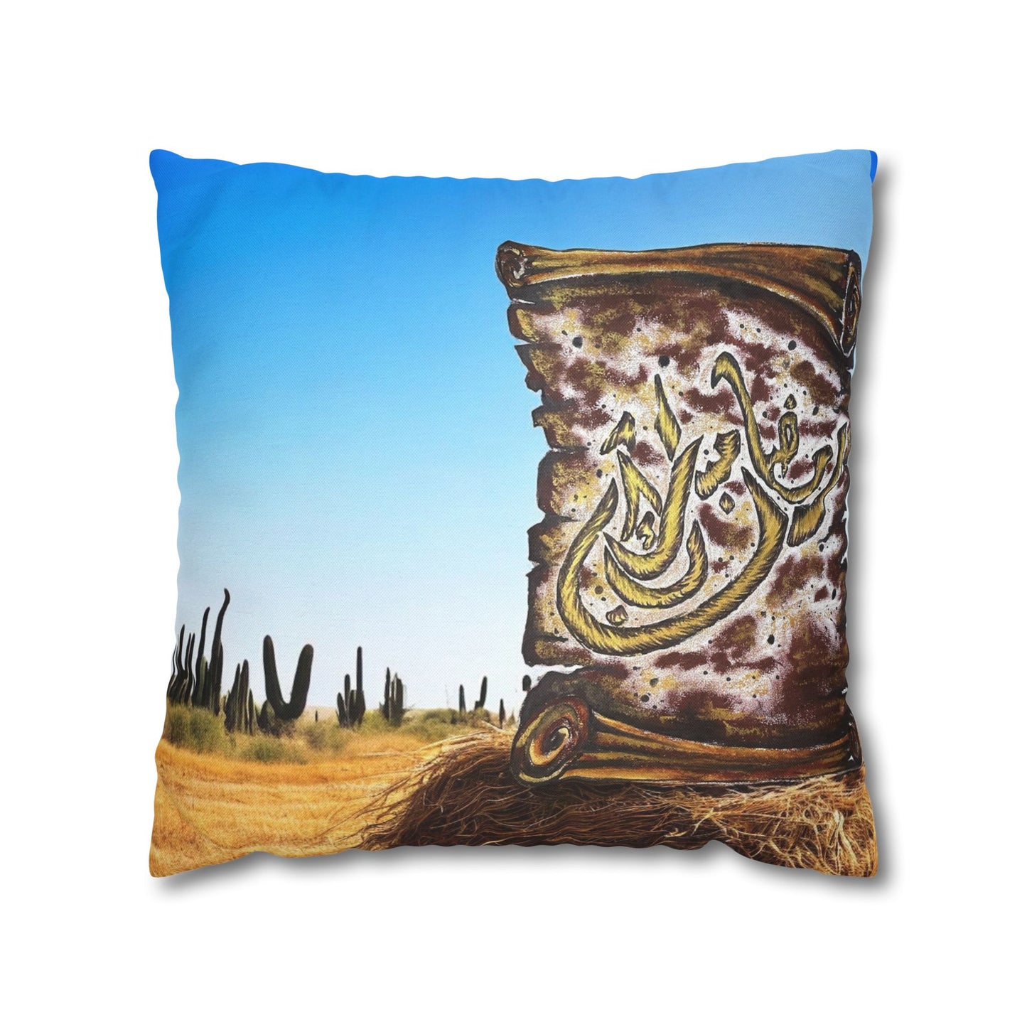 Desert Calligraphy Decorative Pillowcase