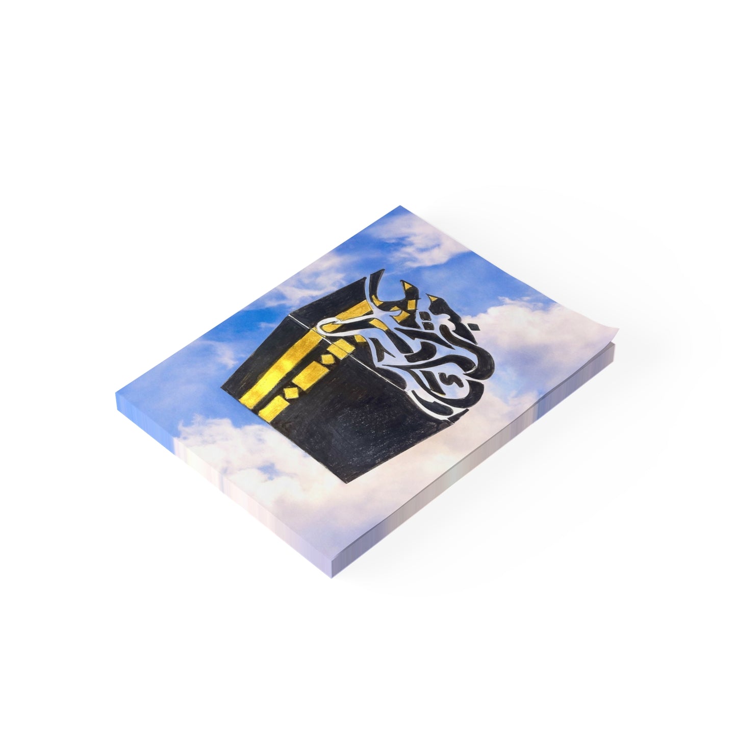 Post-it Note Pad — Kaaba Cloud Design with Arabic Calligraphy