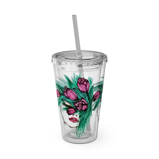 Sunsplash Tumbler with Straw, 16oz