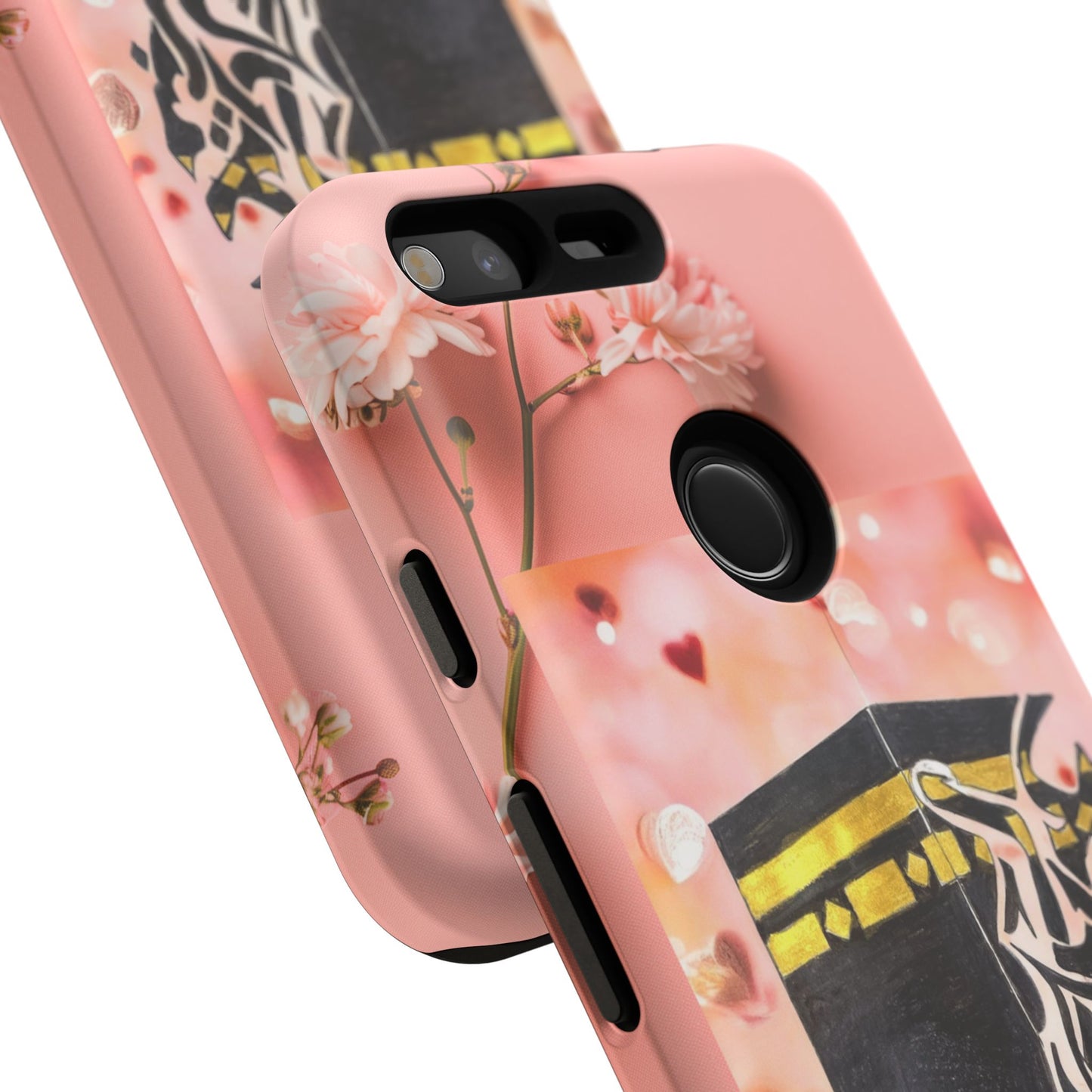 Kaaba Floral Phone Case – Pink Islamic Shrine Design
