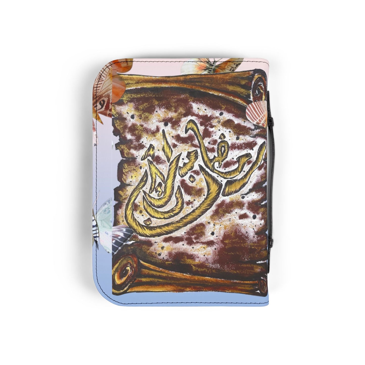 Bible Cover — Floral Scroll Design Zippered Bible Case